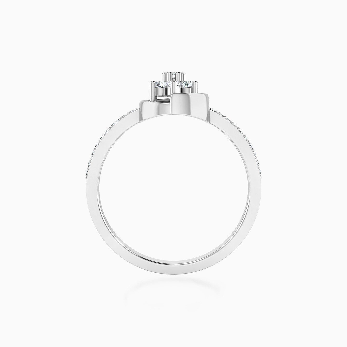 Circle Diamond Ring in 18K Gold - 3 Circle Diamond Ring in 18K Gold - 3