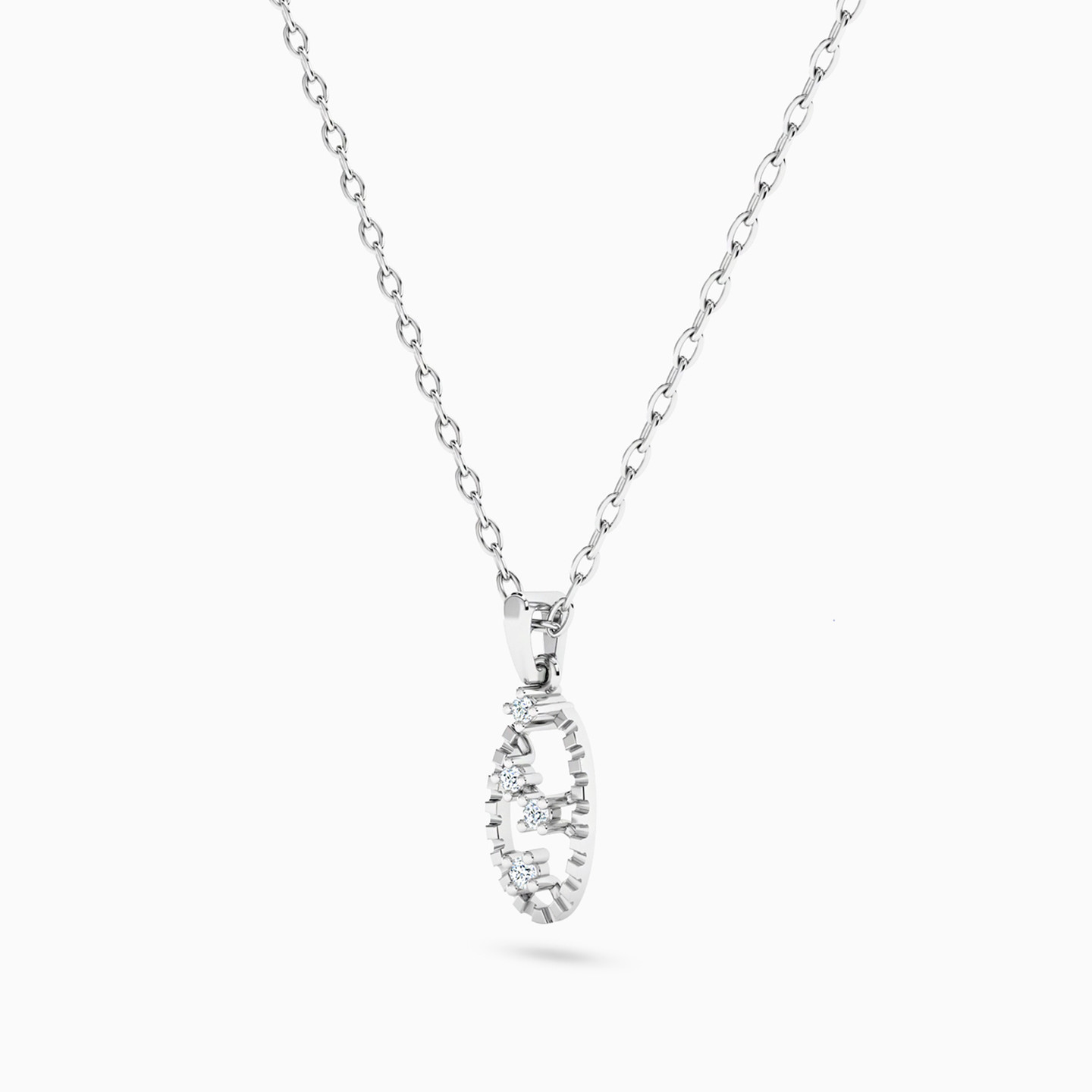 18K Gold Diamond Pendant Necklace - 2