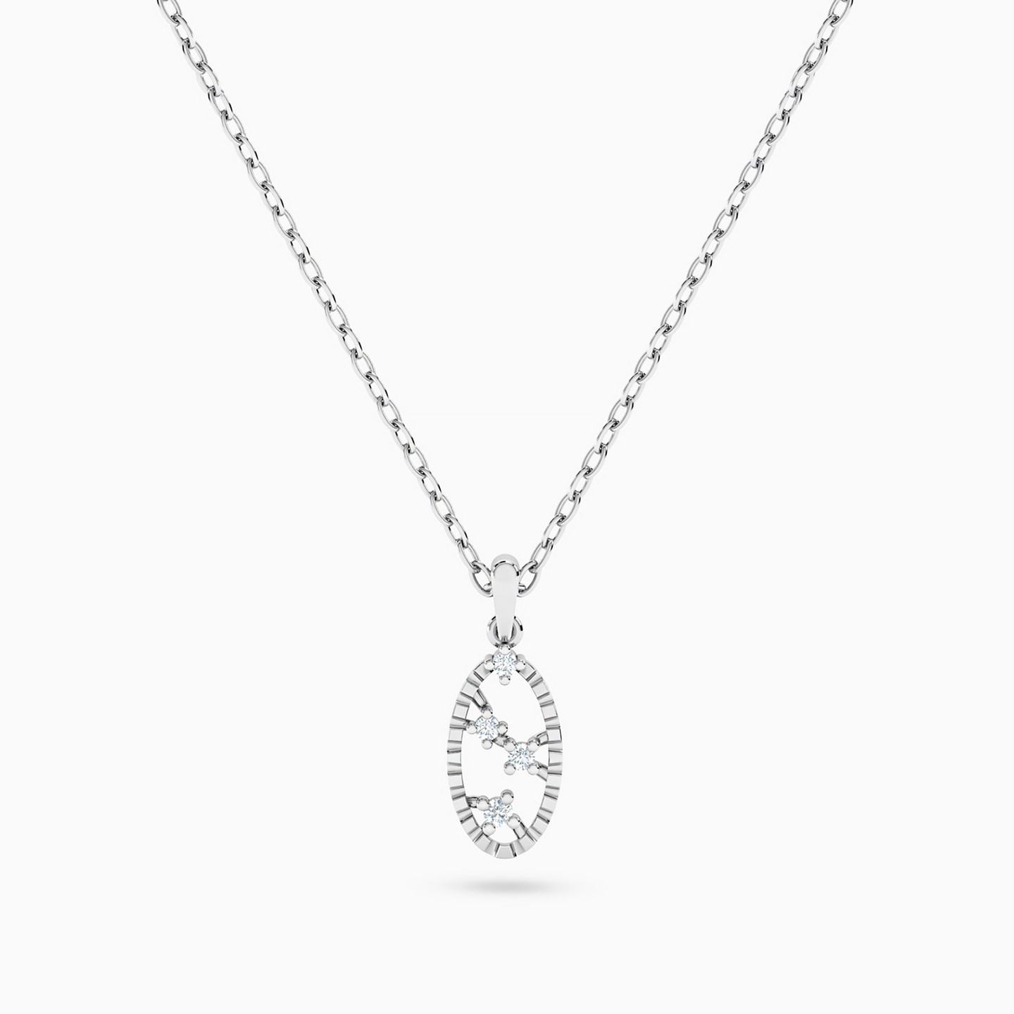 18K Gold Diamond Pendant Necklace