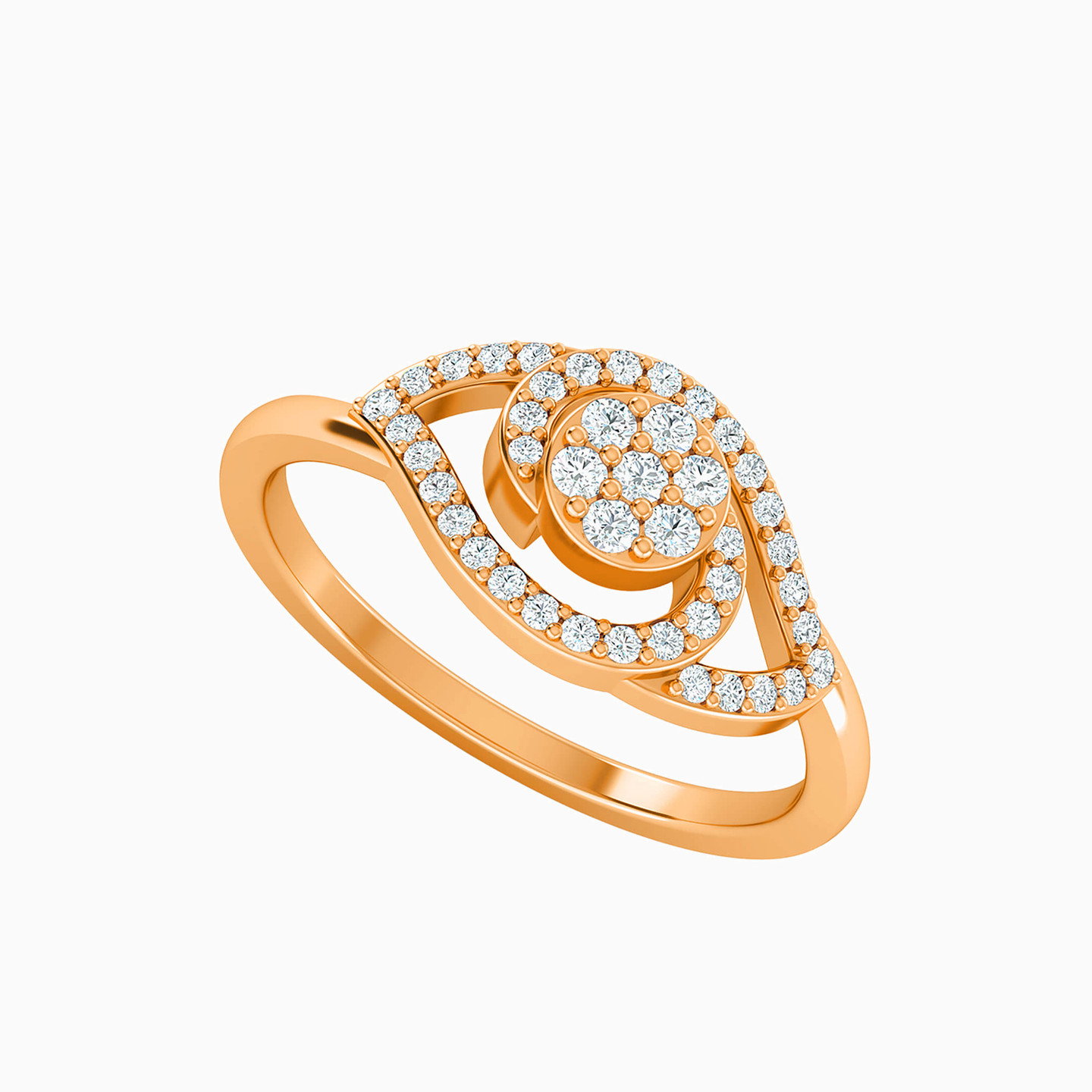 18K Gold Diamond Statement Ring - 2