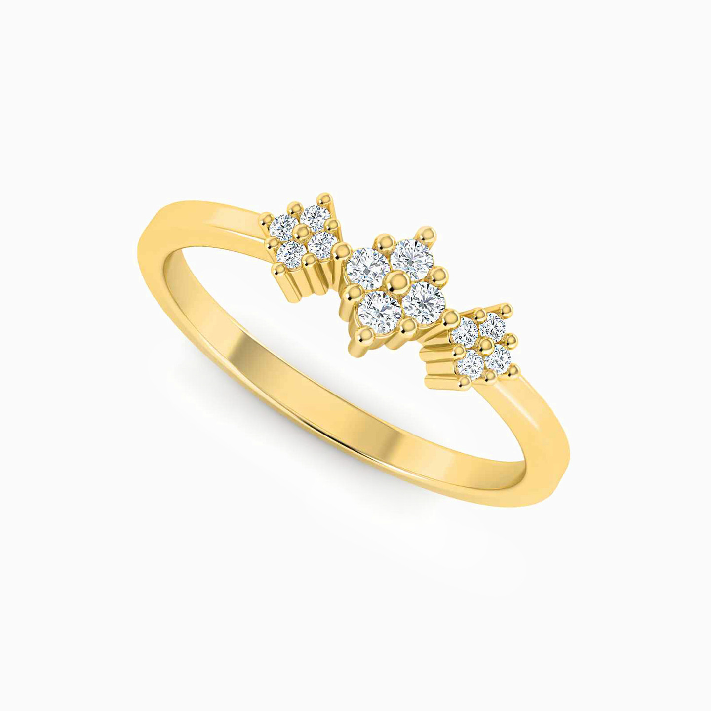 18K Gold Diamond Statement Ring - 2