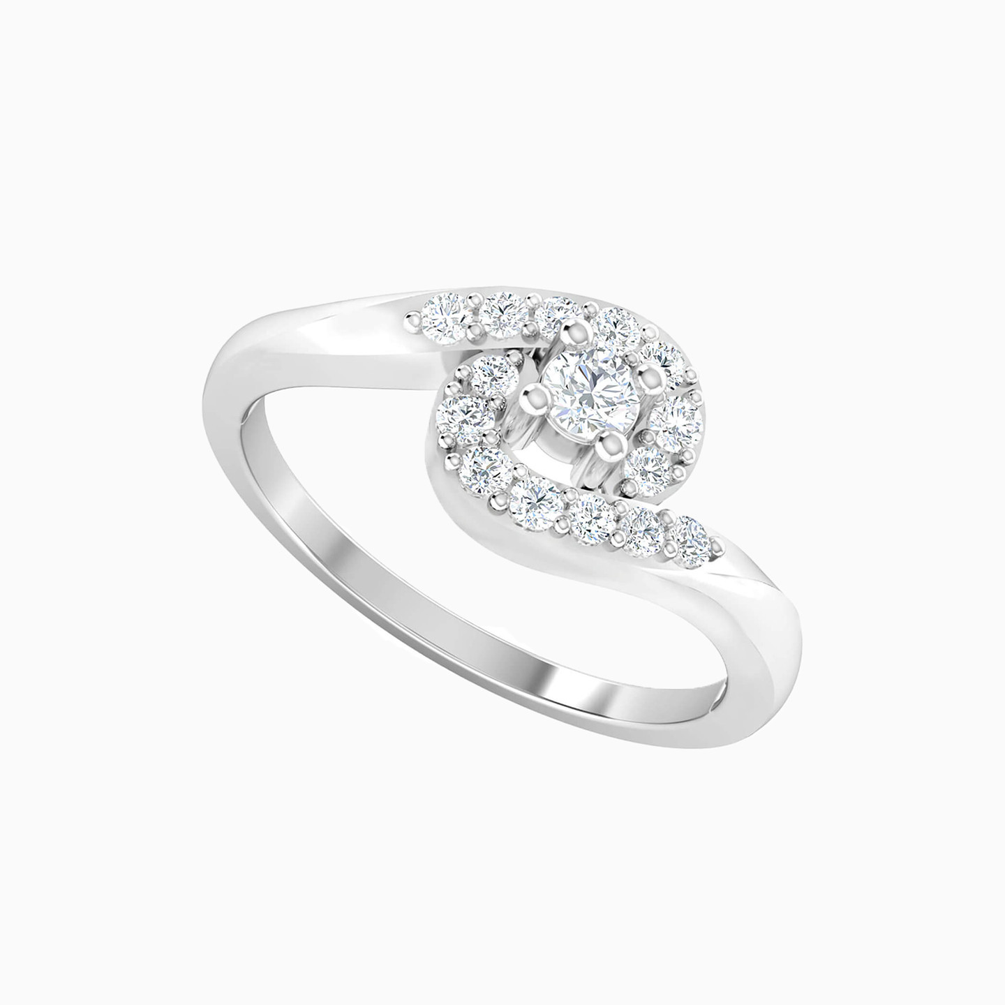 Circle Diamond Ring in 18K Gold - 2 Circle Diamond Ring in 18K Gold - 2