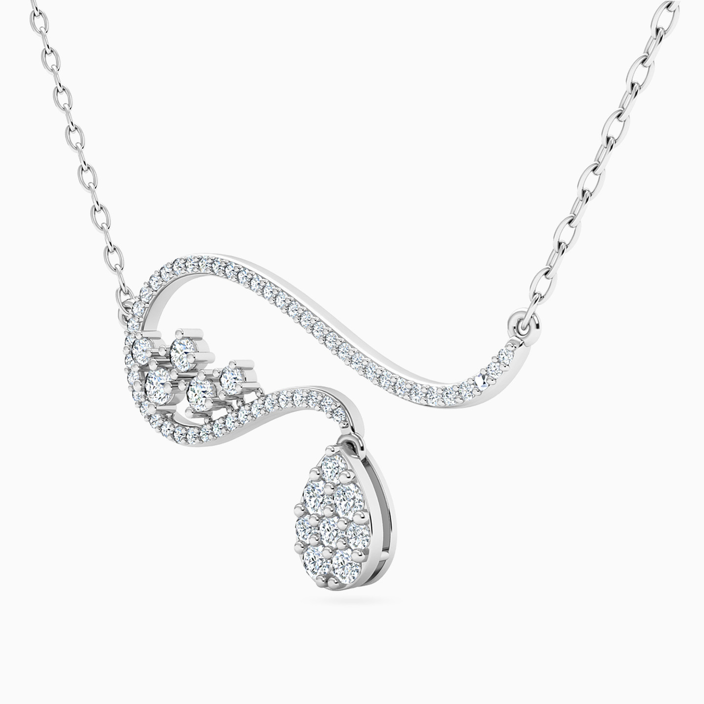 18K Gold Diamond Pendant Necklace