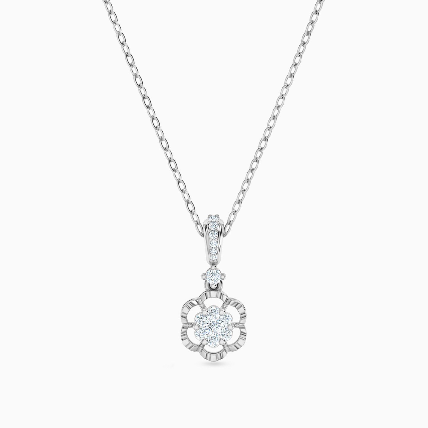 Flower Diamond Necklace in 18K Gold Flower Diamond Necklace in 18K Gold