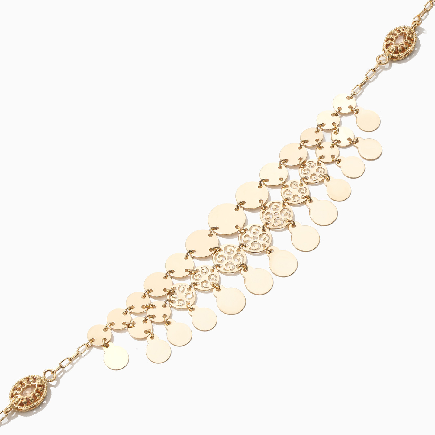 Circle Chain Bracelet in 18K Gold - 2 Circle Chain Bracelet in 18K Gold - 2