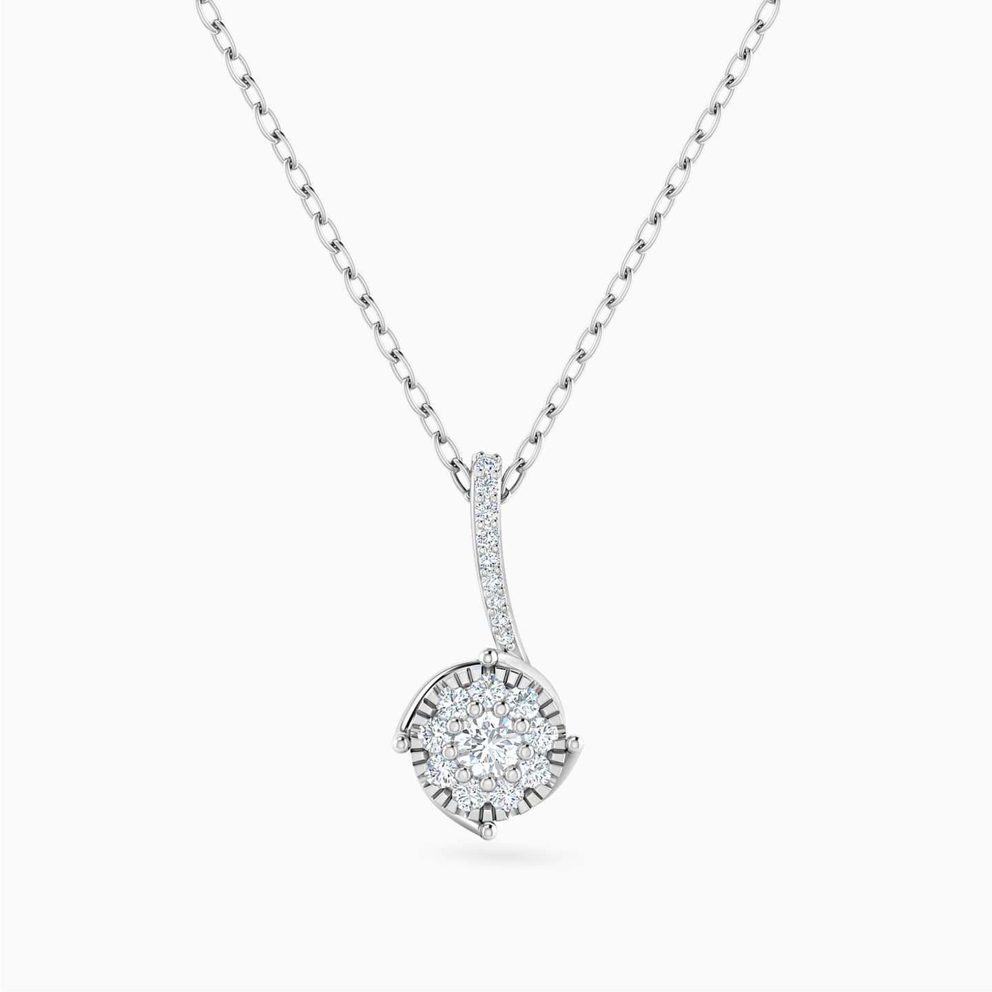 18K Gold Diamond Pendant Necklace