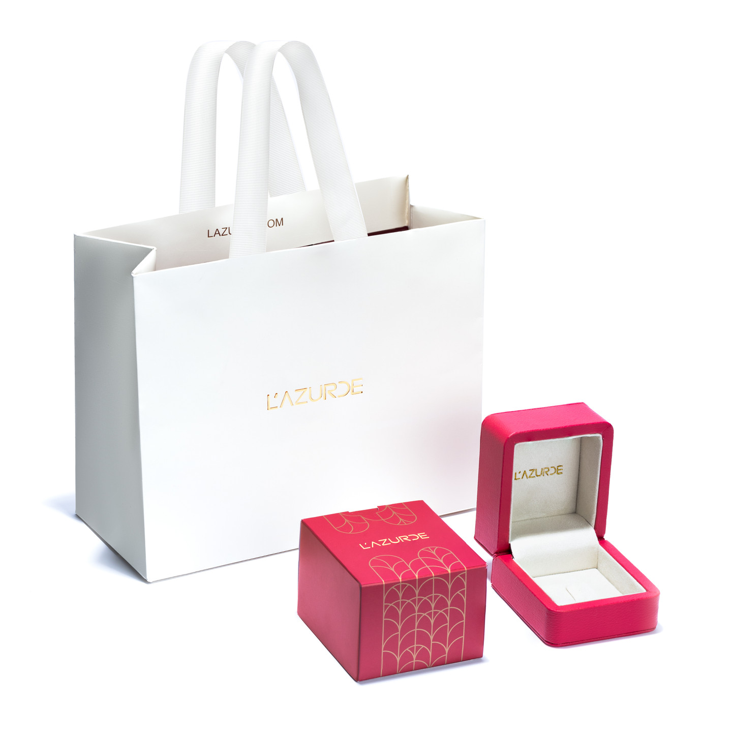 خاتم ذهب خدادية عيار 18 قيراط مزين بألماس مختبرات - 4 خاتم ذهب خدادية عيار 18 قيراط مزين بألماس مختبرات - 4