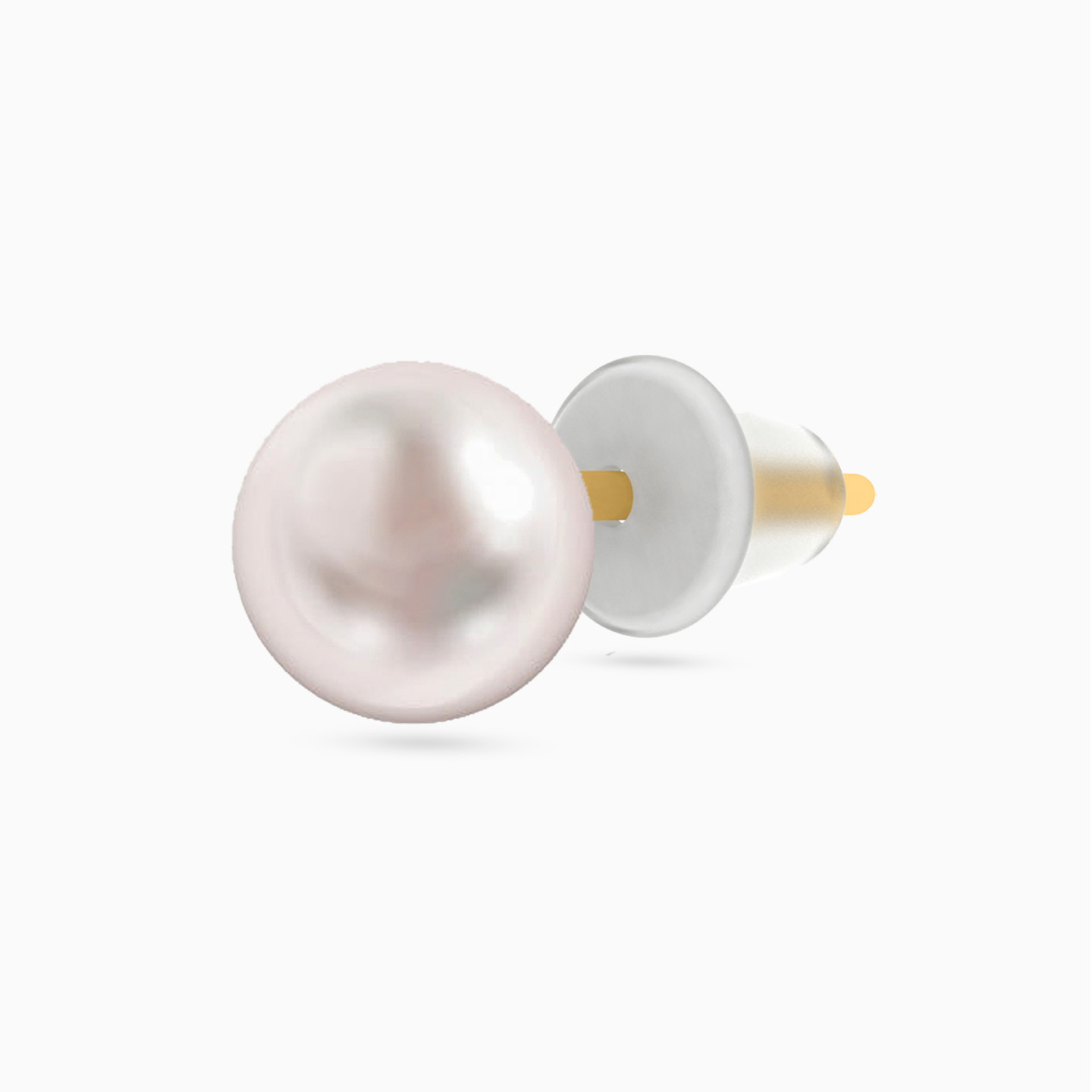 18K Gold Pearls Stud Earrings - 3