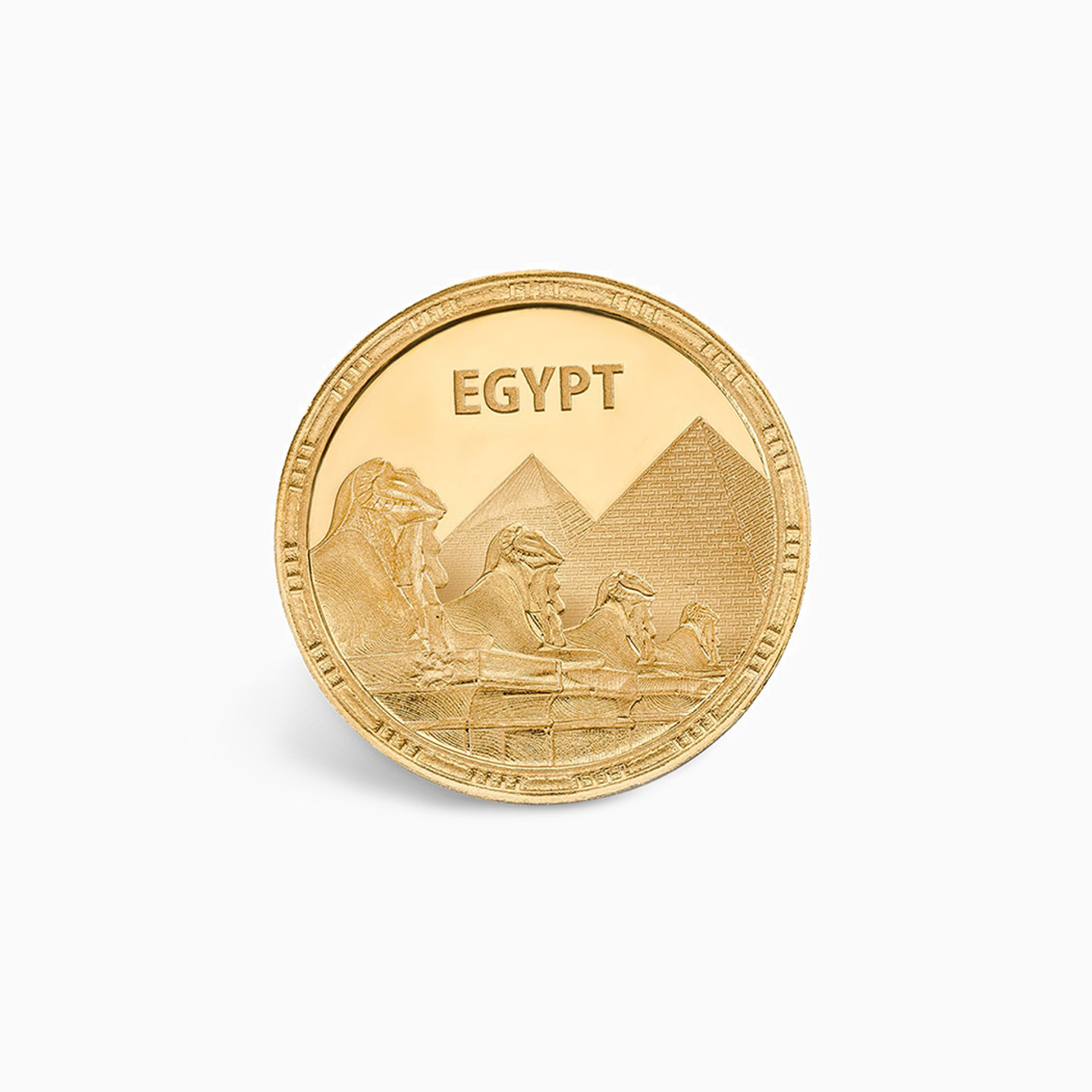 4g Pyramid Design Gold Coin in 21K Gold 