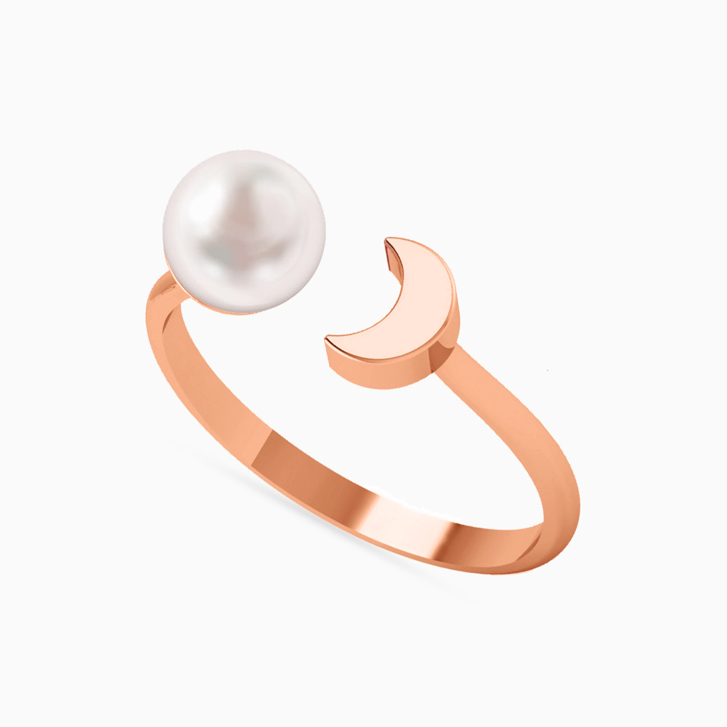 18K Gold Pearls Two-headed Ring - 2