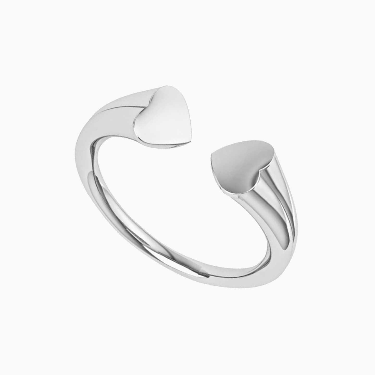 Heart Two Headed Ring in 18K Gold - 2 Heart Two Headed Ring in 18K Gold - 2
