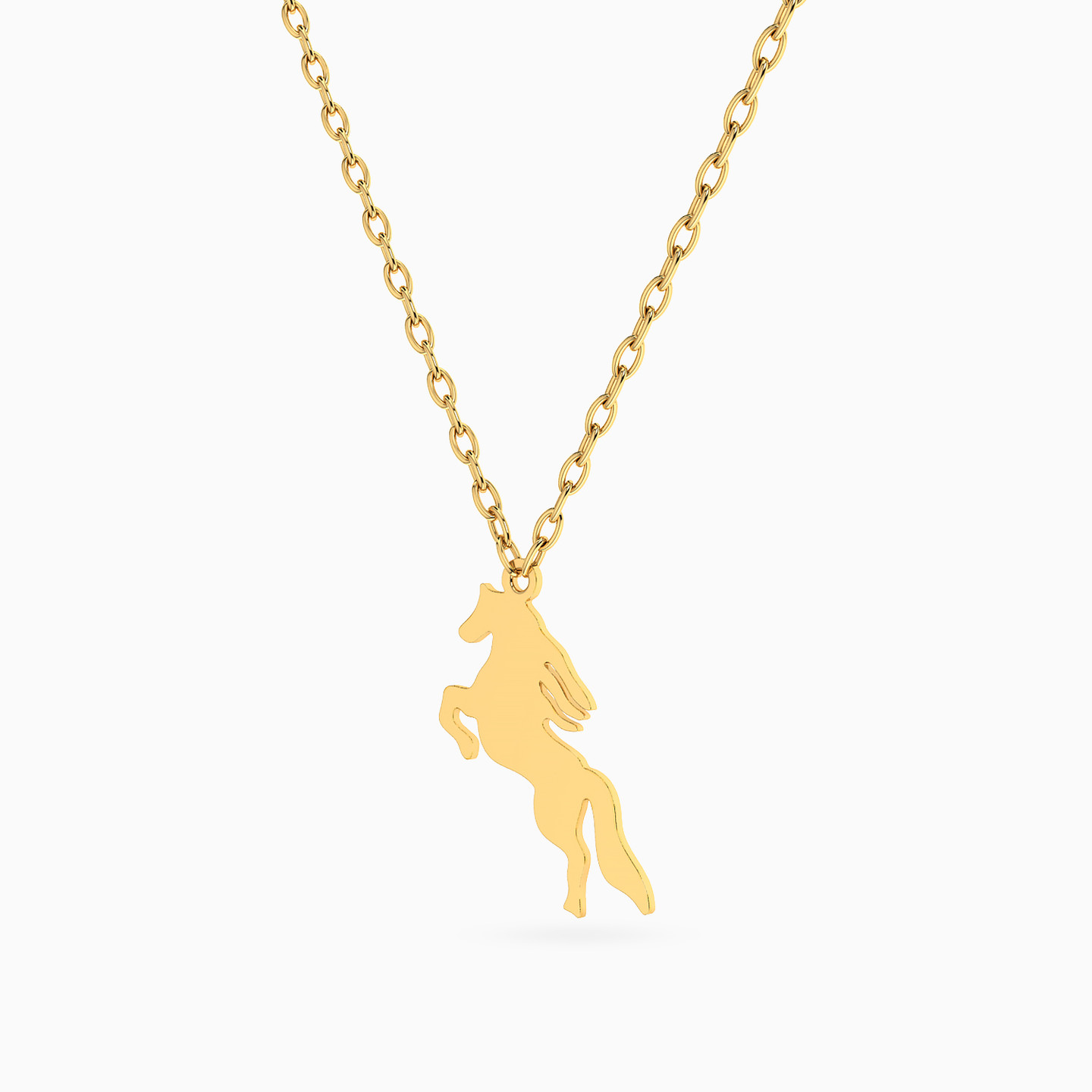 Horse Necklace In 14K Gold - 2