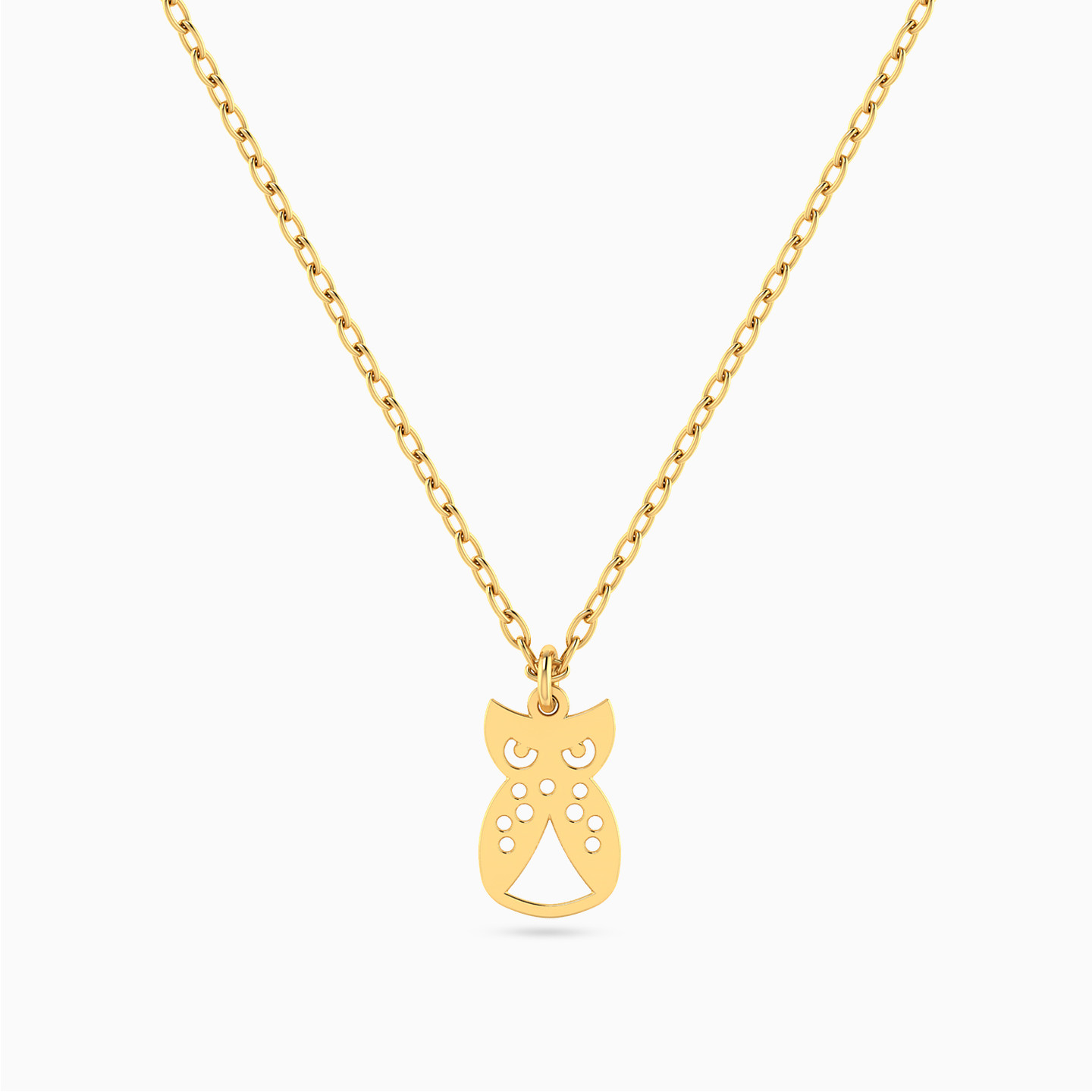 Owl Necklace In 14K Gold Owl Necklace In 14K Gold