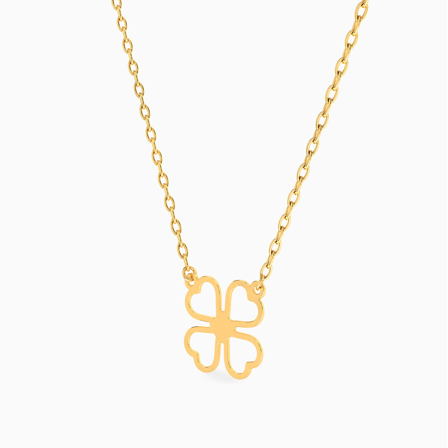Flower Necklace in 14K Gold - 2 Flower Necklace in 14K Gold - 2