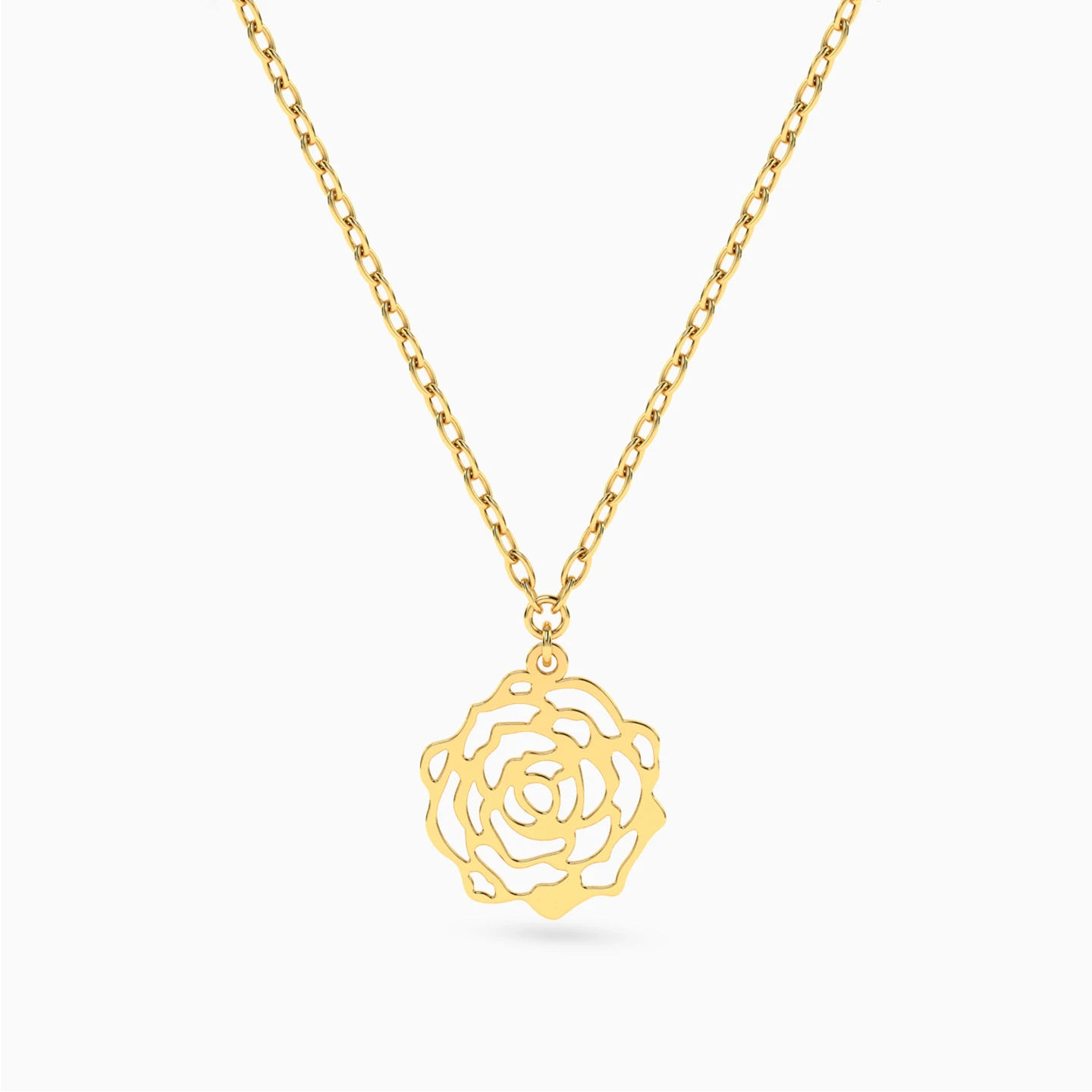 Rose Necklace in 14K Gold Rose Necklace in 14K Gold