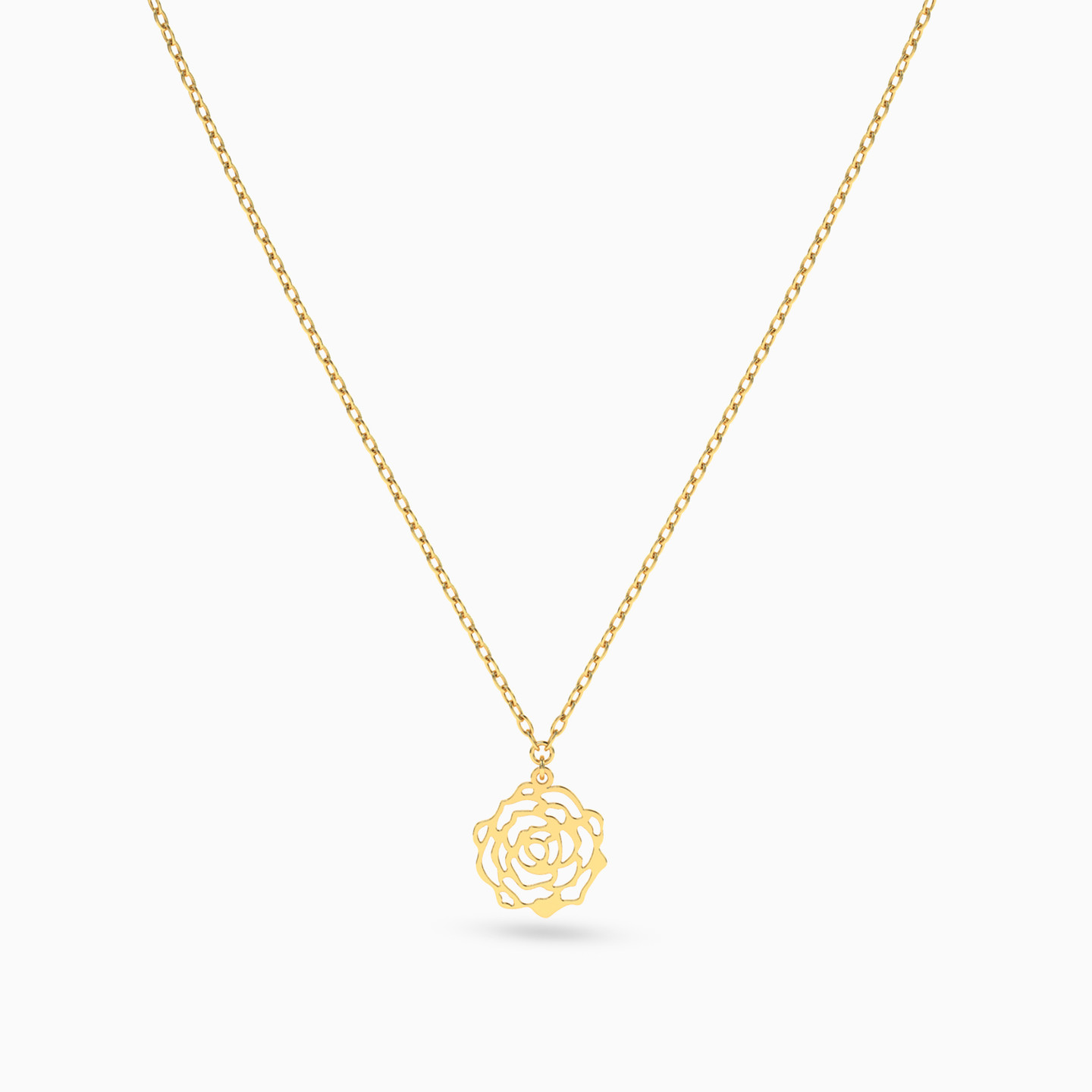 سلسلة ذهب وردة عيار 14 قيراط - 3 سلسلة ذهب وردة عيار 14 قيراط - 3