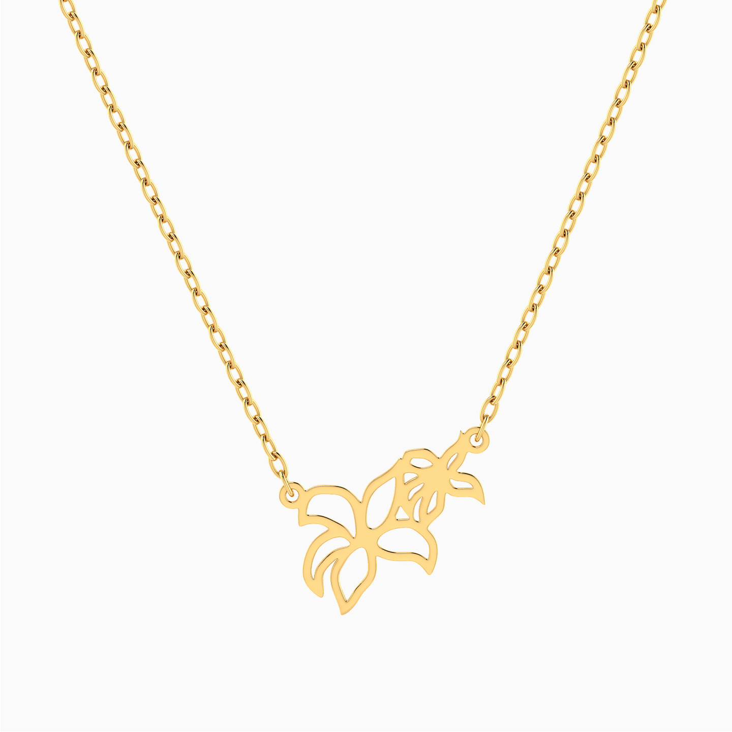 Flower Necklace In 14K Gold Flower Necklace In 14K Gold