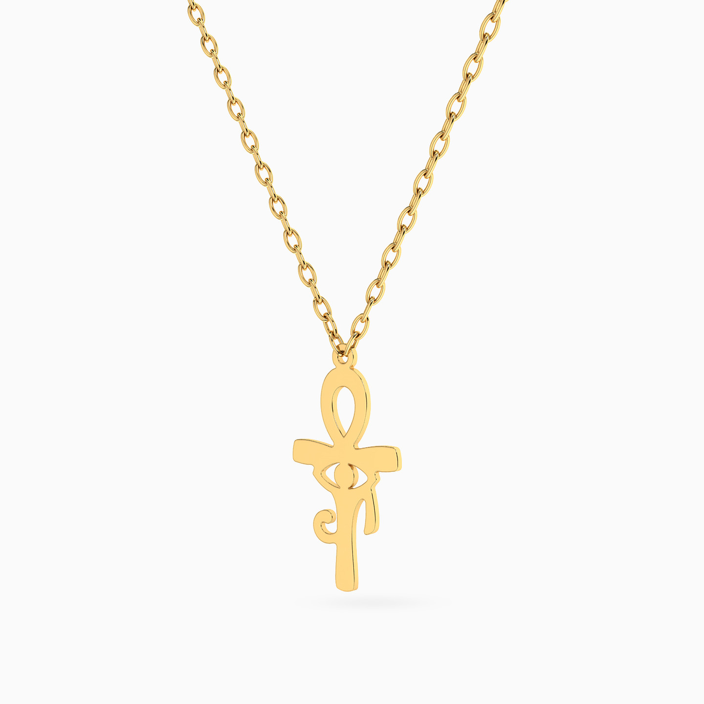 Ankh Necklace in 14K Gold - 2 Ankh Necklace in 14K Gold - 2