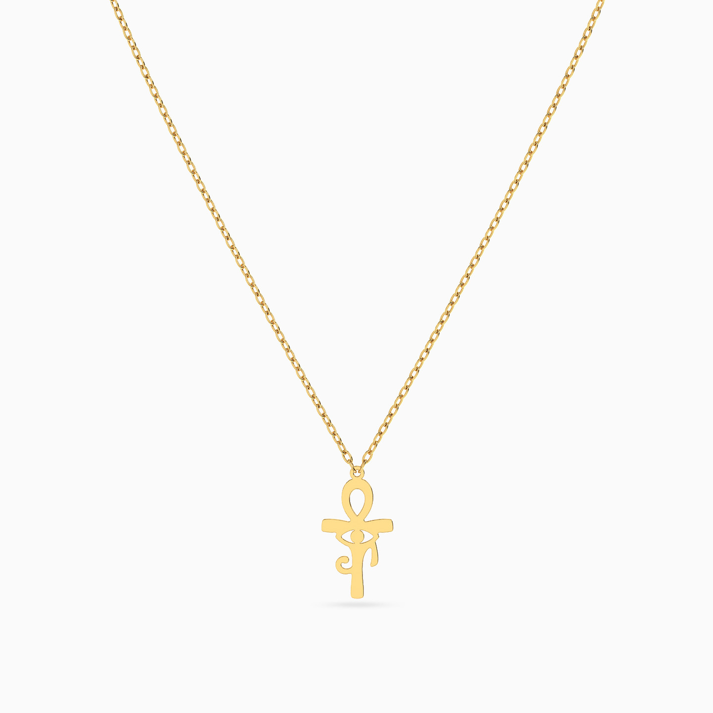 Ankh Necklace in 14K Gold - 3 Ankh Necklace in 14K Gold - 3