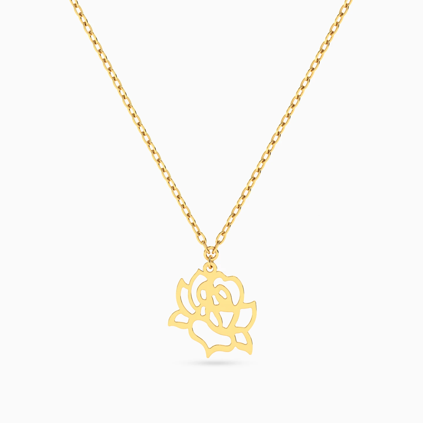 Rose Necklace in 14K Gold Rose Necklace in 14K Gold
