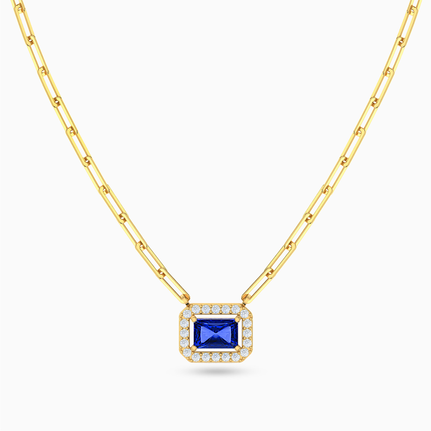 Oval Blue Stone Full Set in 18K Gold (4 Pieces) - 2 Oval Blue Stone Full Set in 18K Gold (4 Pieces) - 2