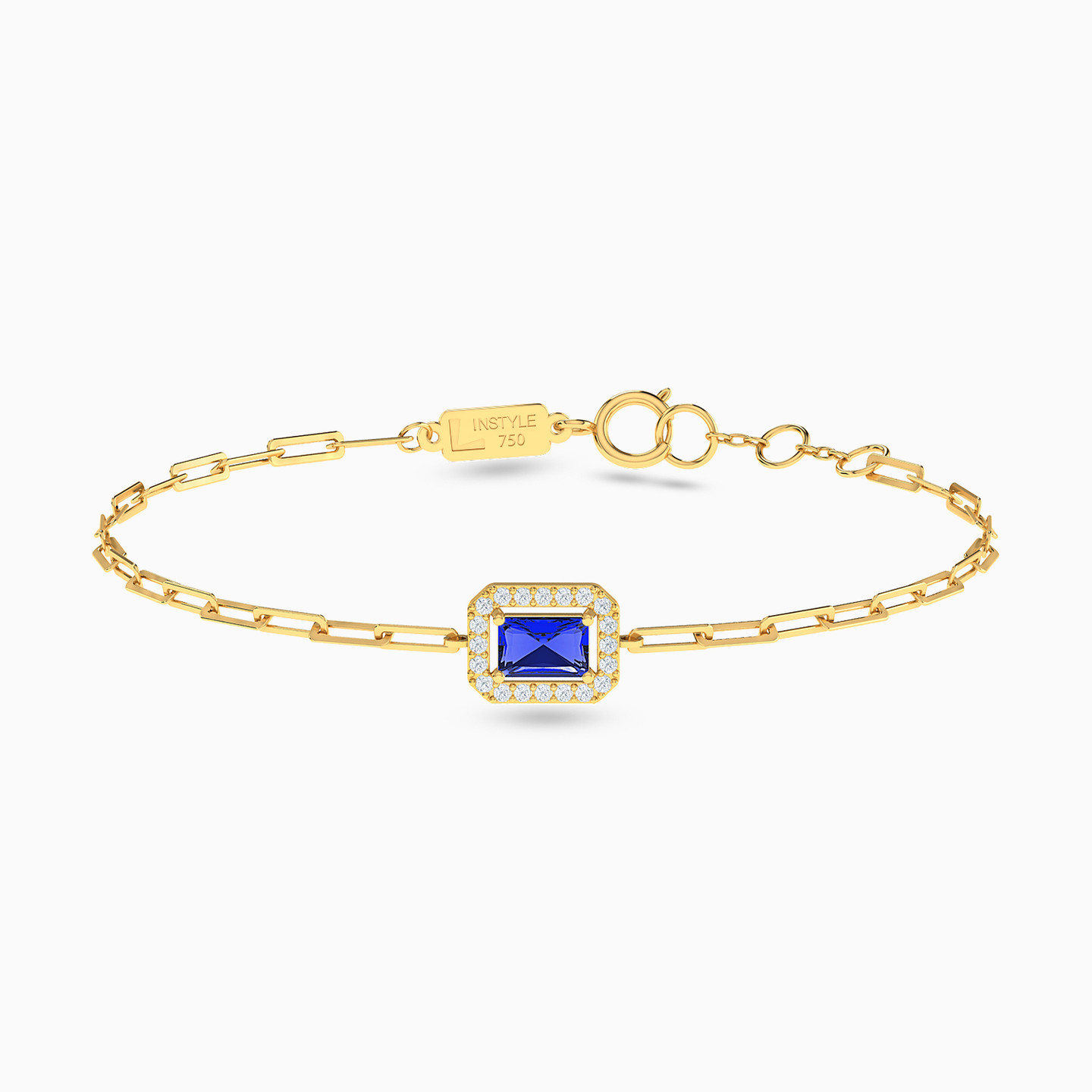 Oval Blue Stone Full Set in 18K Gold (4 Pieces) - 3 Oval Blue Stone Full Set in 18K Gold (4 Pieces) - 3