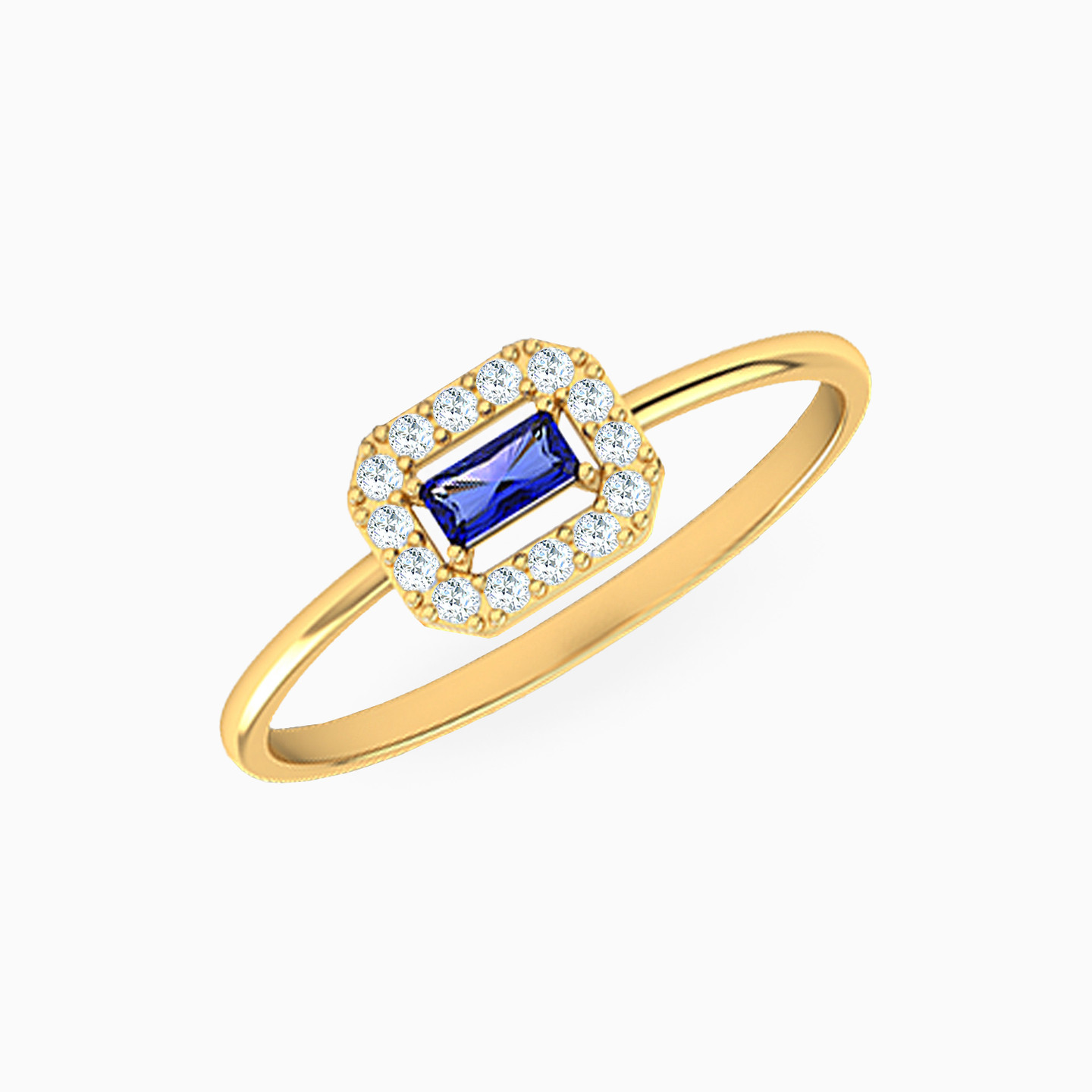Oval Blue Stone Full Set in 18K Gold (4 Pieces) - 4 Oval Blue Stone Full Set in 18K Gold (4 Pieces) - 4