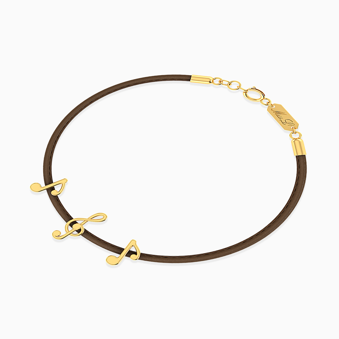 أسورة مفتوحة ذهب نوتات موسيقية عيار 18 قيراط - 2 أسورة مفتوحة ذهب نوتات موسيقية عيار 18 قيراط - 2