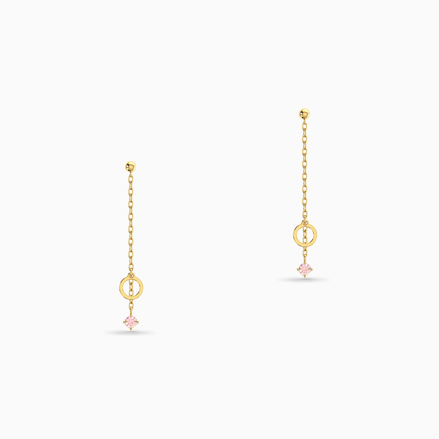 Tassels Rose Stone Drop Earrings in 14K Gold Tassels Rose Stone Drop Earrings in 14K Gold