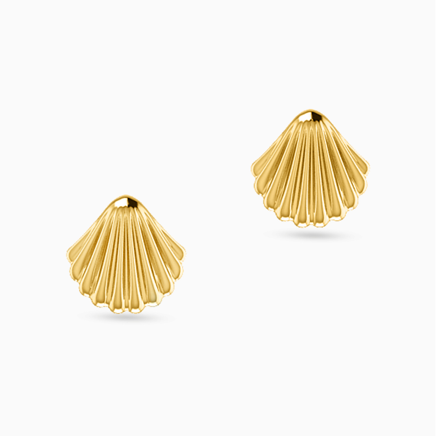 18K Gold Stud Earrings