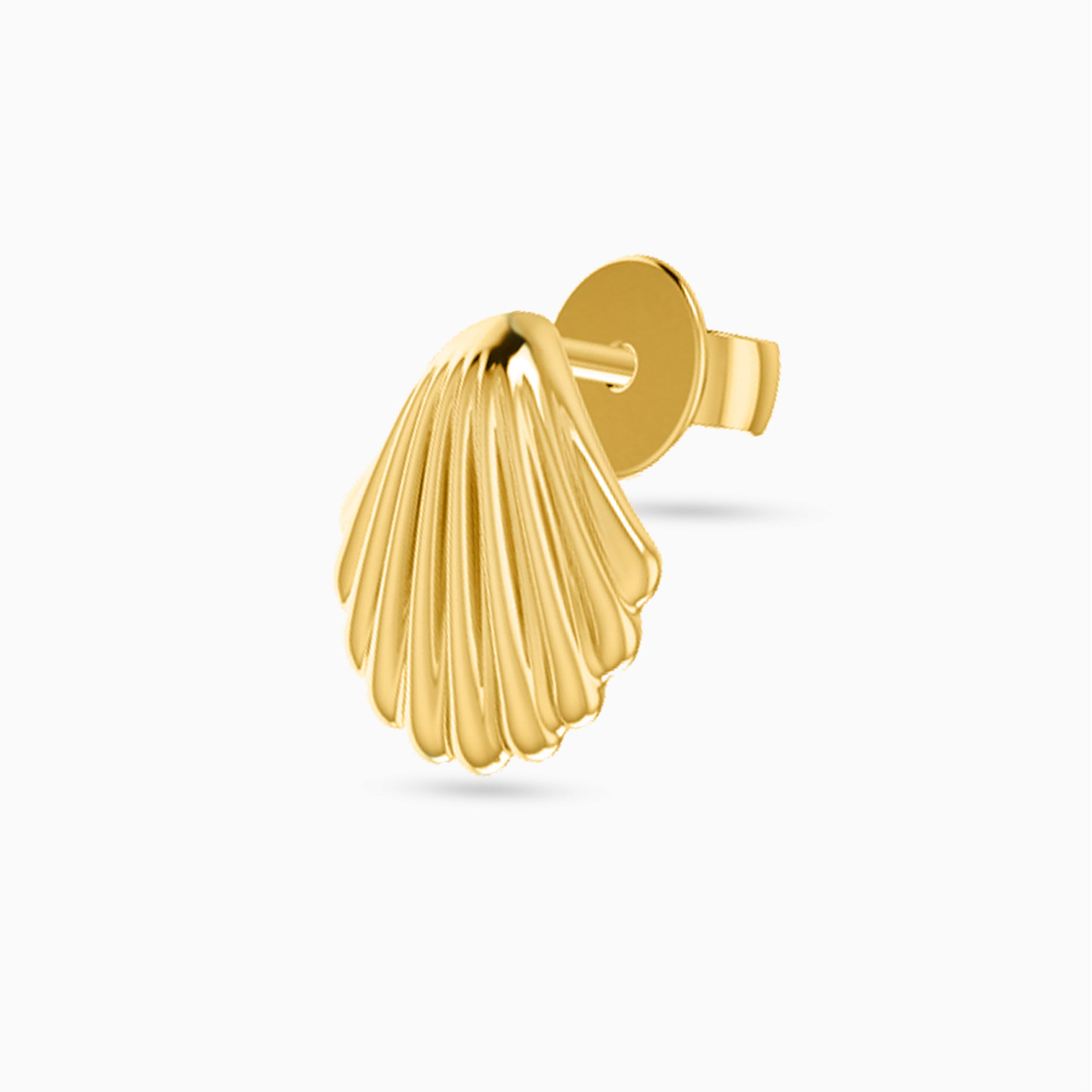 Seashell Stud Earrings in 18K Gold - 3 Seashell Stud Earrings in 18K Gold - 3