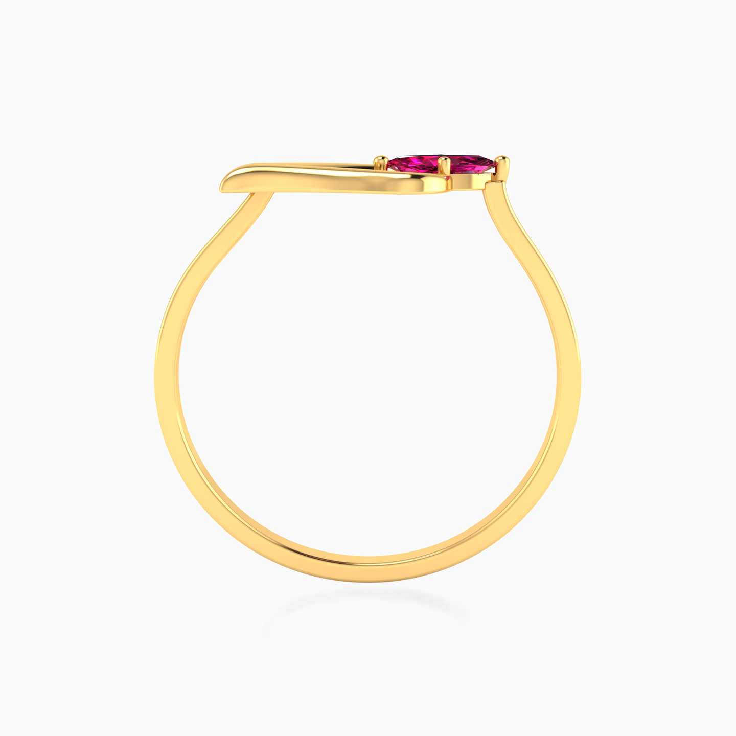 Flame Rose Stone Ring in 14K Gold - 3 Flame Rose Stone Ring in 14K Gold - 3
