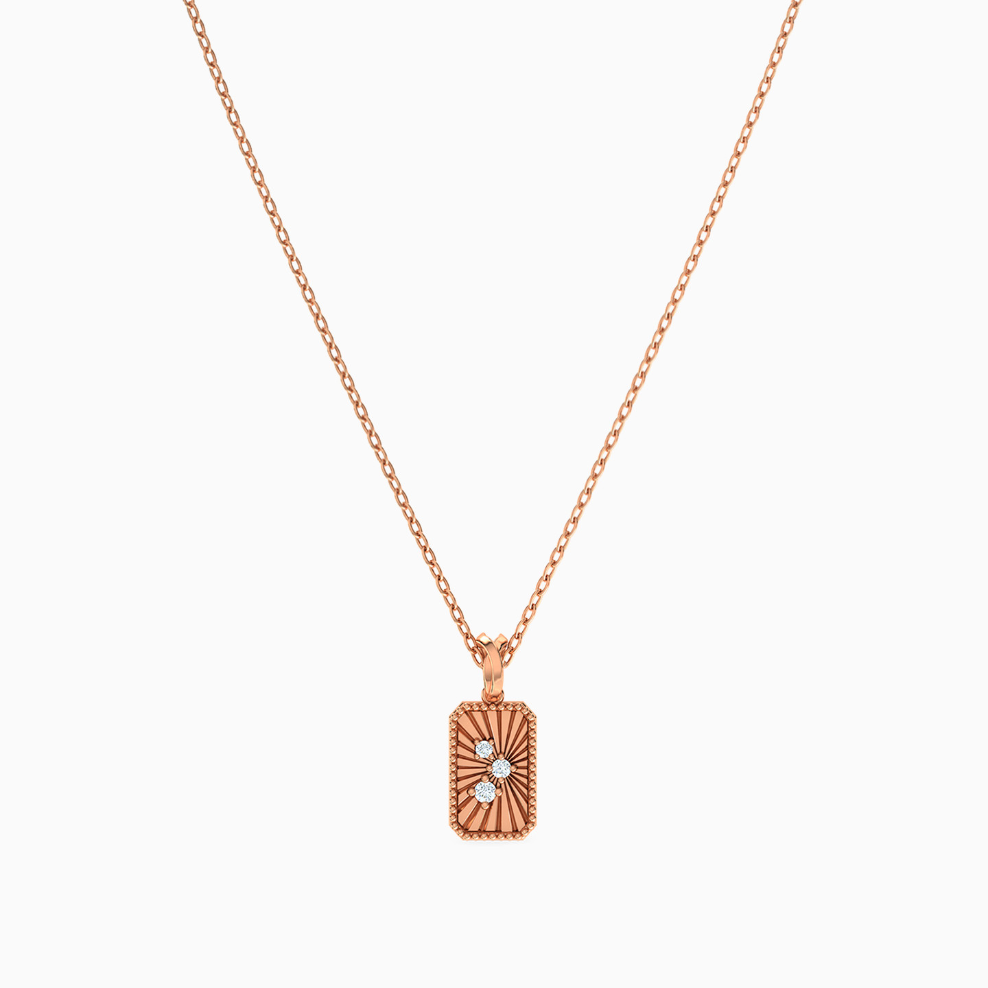 18K Gold Diamond Pendant Necklace - 3