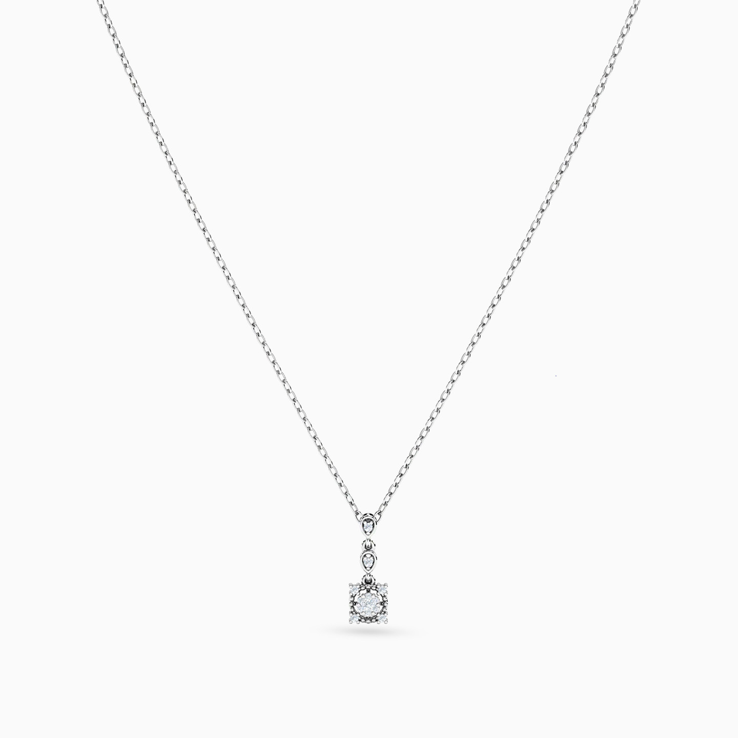 18K Gold Diamond Pendant Necklace - 3