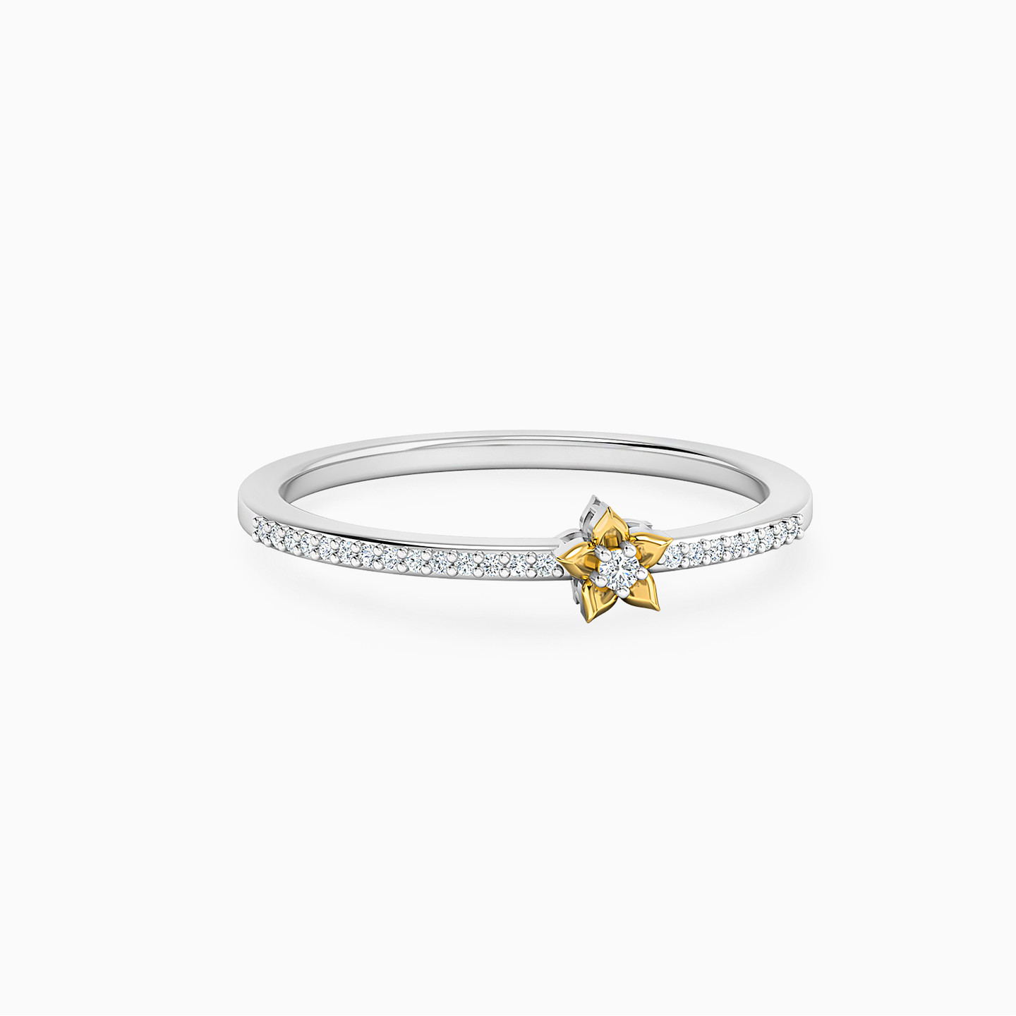 Flower Diamond Eternity Ring in 18K Gold Flower Diamond Eternity Ring in 18K Gold