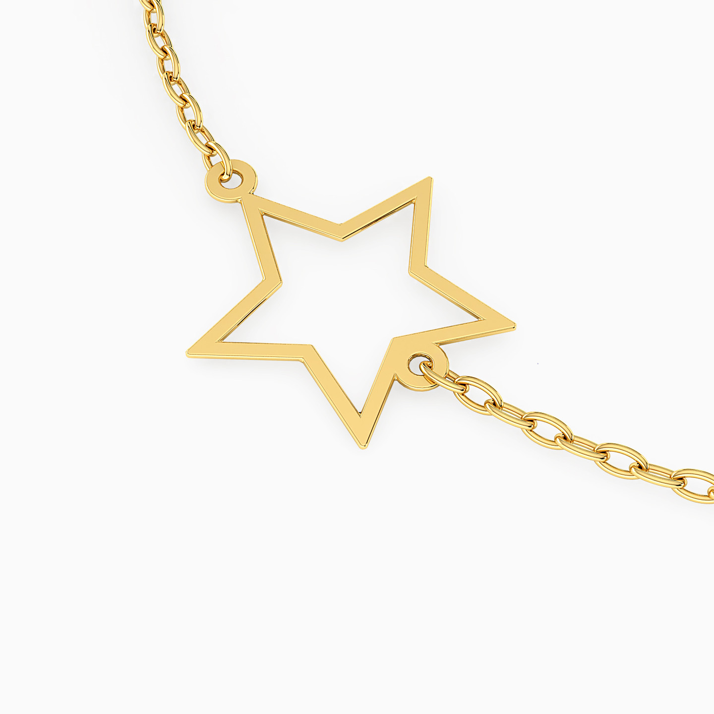 Star Chain Bracelet in 18K Gold - 3 Star Chain Bracelet in 18K Gold - 3