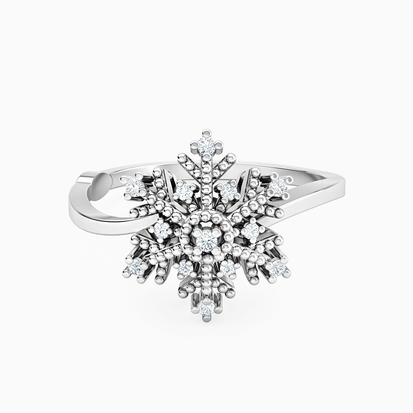 Snowflake Diamond Ring in 18K Gold Snowflake Diamond Ring in 18K Gold
