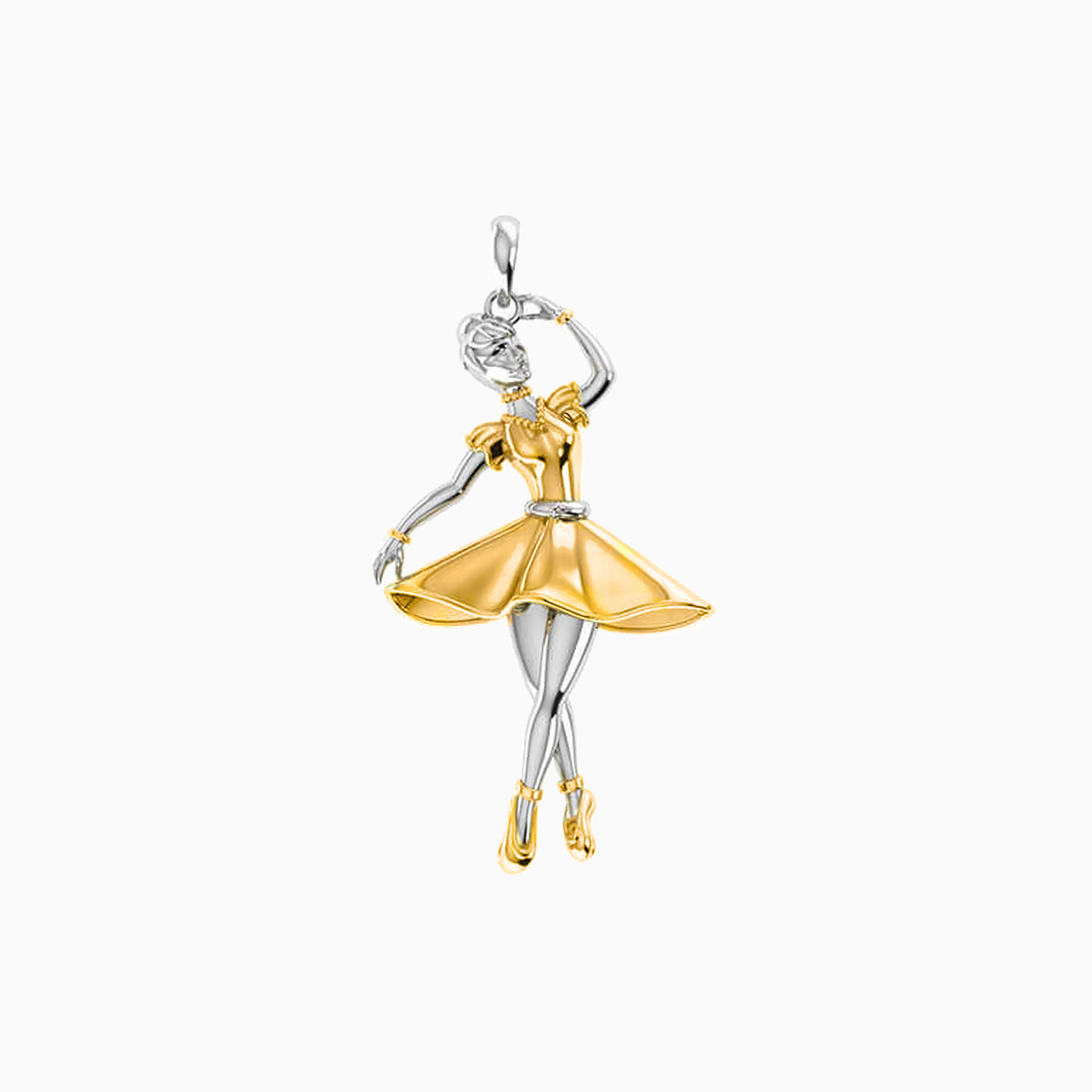Ballerina Pendant in 18K Gold - 3 Ballerina Pendant in 18K Gold - 3