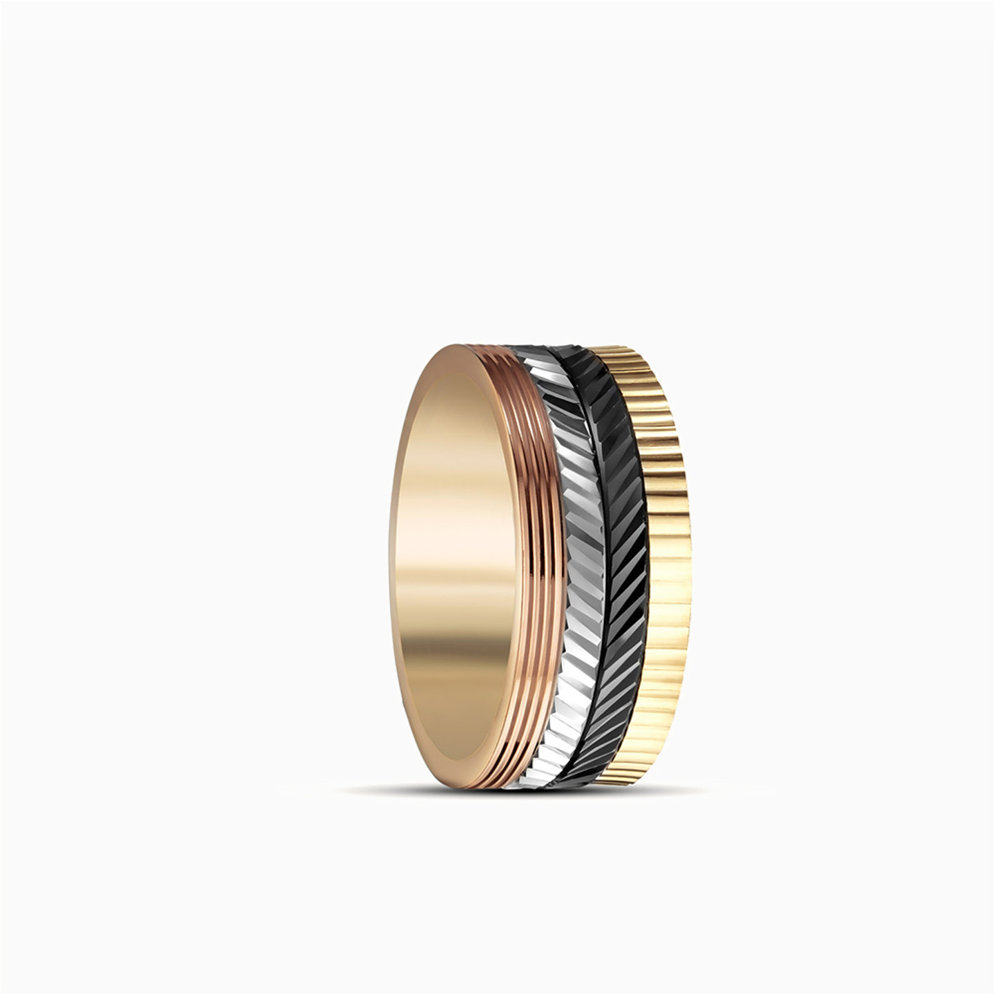 Textured Wedding Band in 18K Gold - 2 Textured Wedding Band in 18K Gold - 2