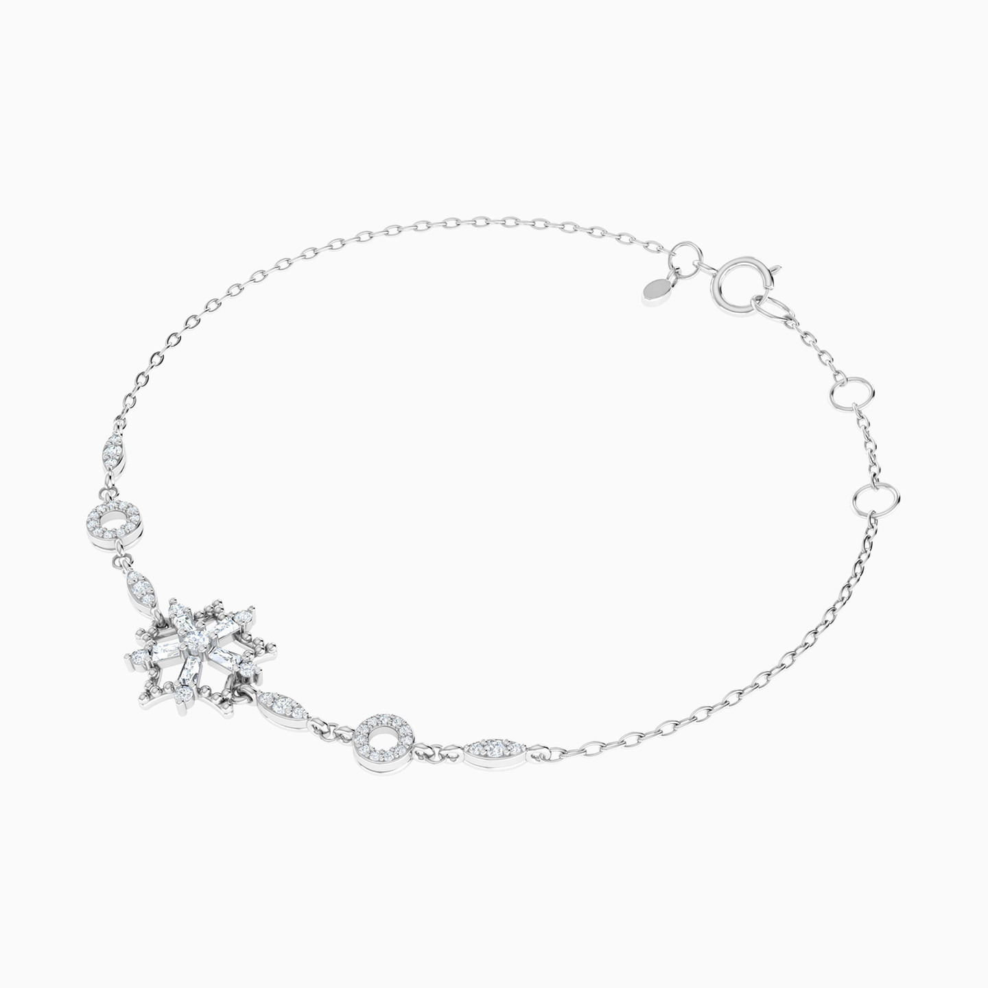 Star Diamond Chain Bracelet in 18K Gold - 2 Star Diamond Chain Bracelet in 18K Gold - 2