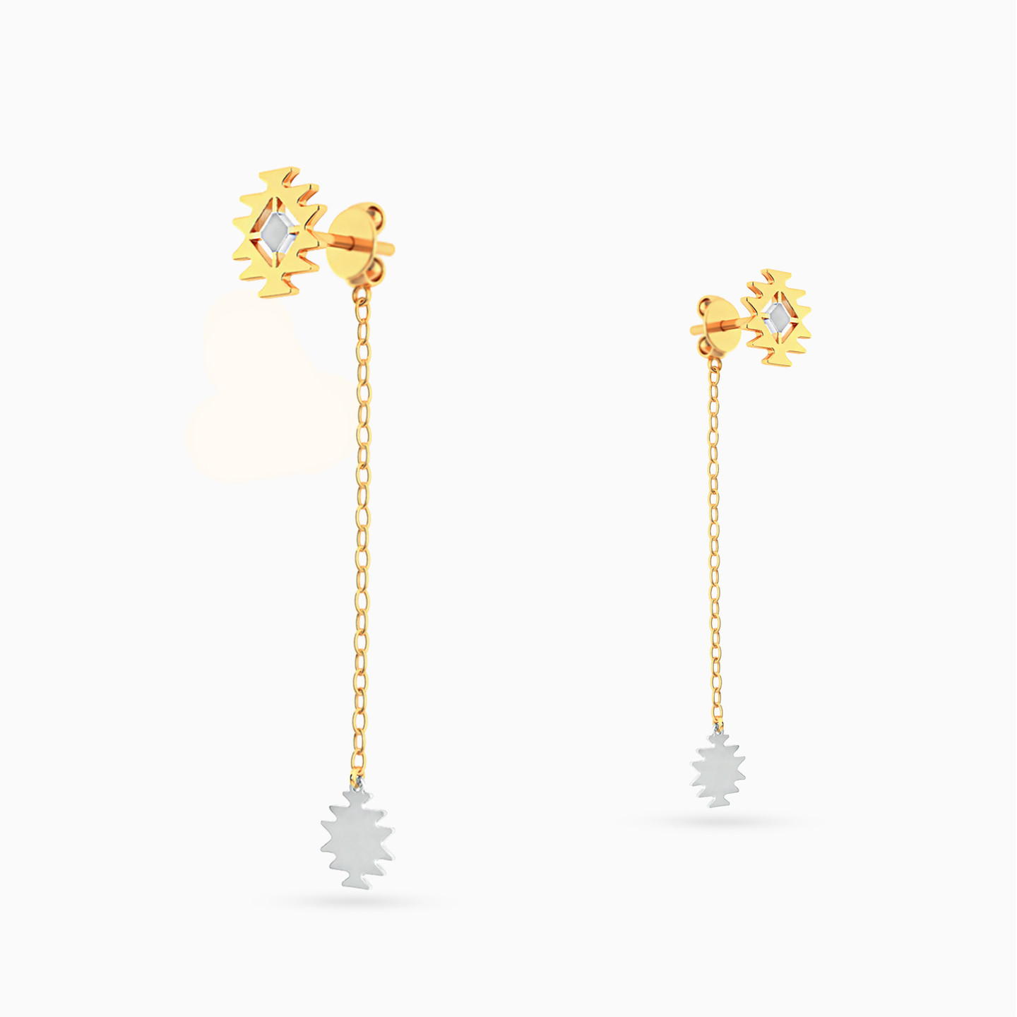 18K Gold Drop Earrings - 3
