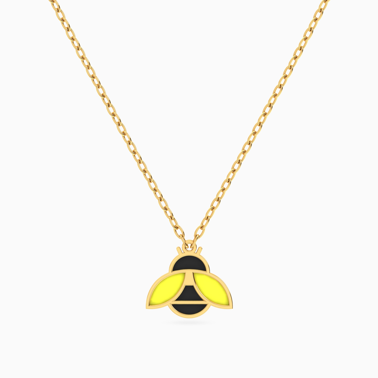 Kids 14K Gold Enamel Coated Pendant Necklace