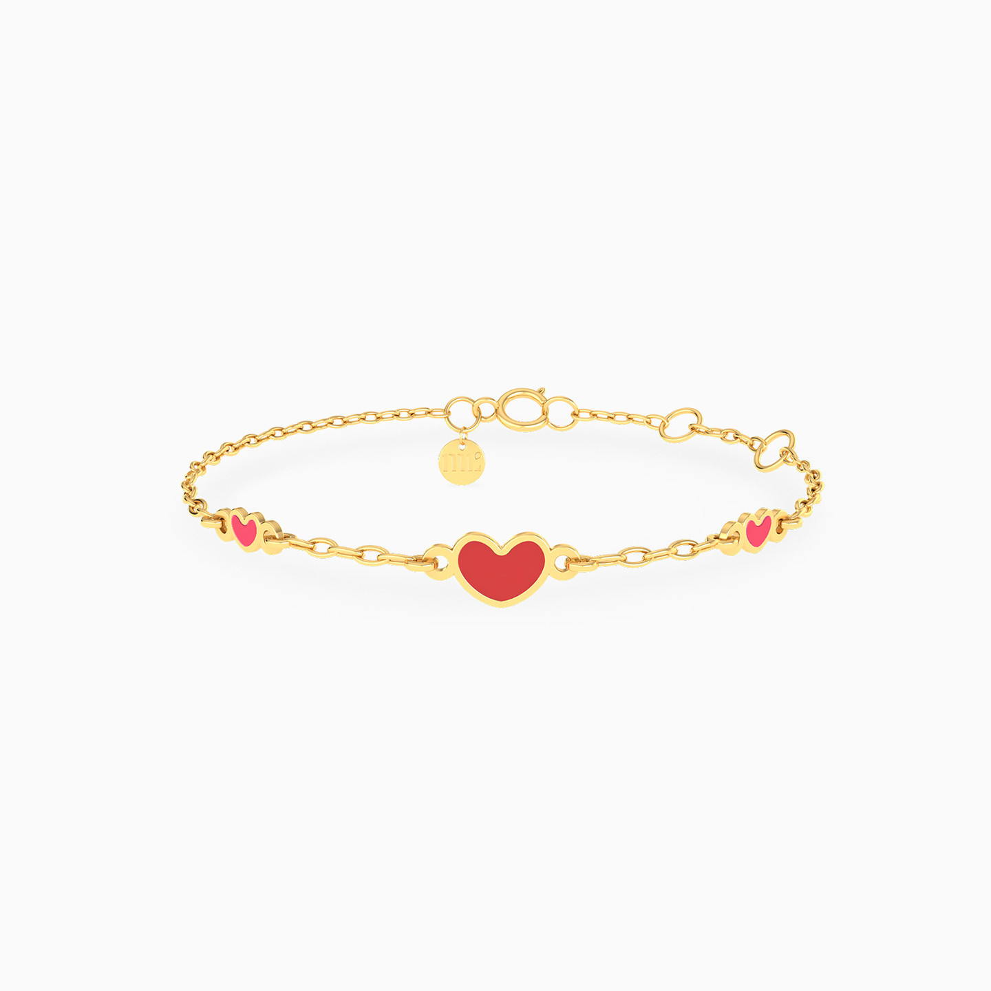 Kids 14K Gold Enamel Coated Chain Bracelet