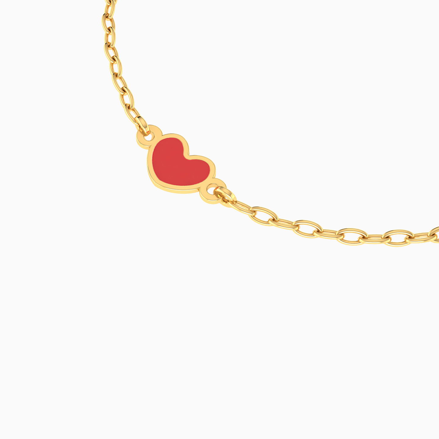 Kids 14K Gold Enamel Coated Chain Bracelet - 3