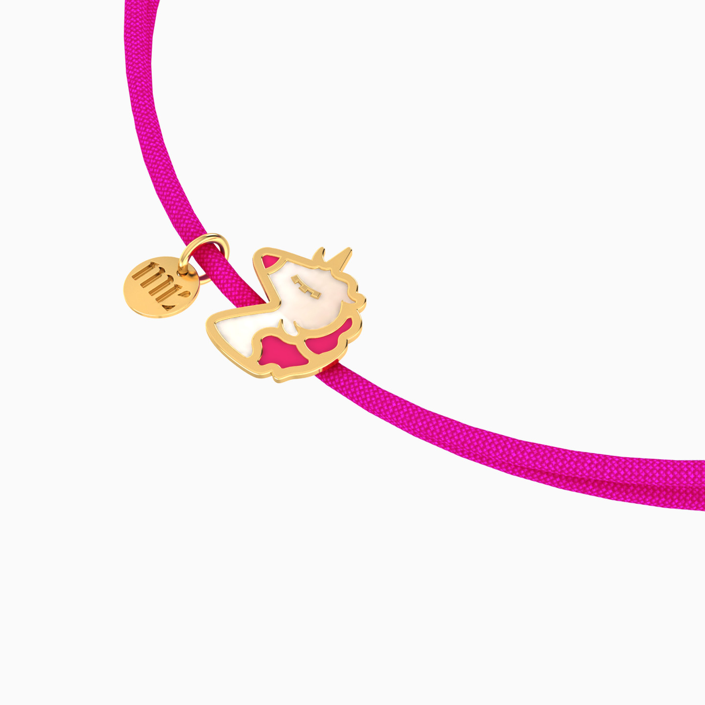 Kids Unicorn Cord Bracelet in 14K Gold - 3 Kids Unicorn Cord Bracelet in 14K Gold - 3
