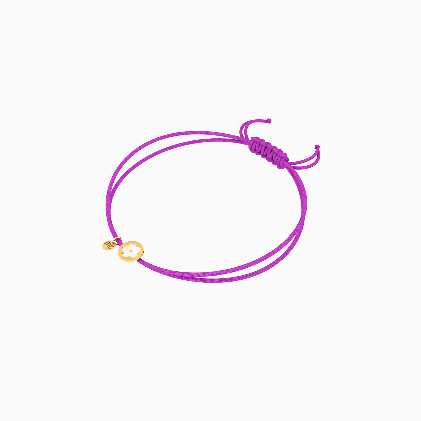 Kids Flower Cord Bracelet in 14K Gold - 2 Kids Flower Cord Bracelet in 14K Gold - 2