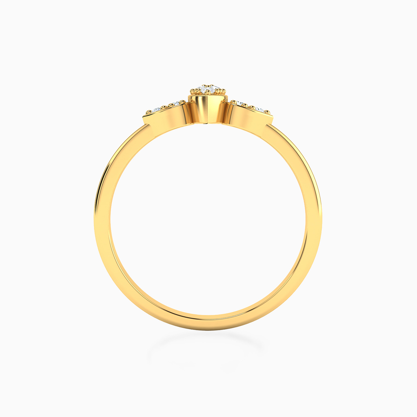 18K Gold Cubic Zirconia Statement Ring - 3