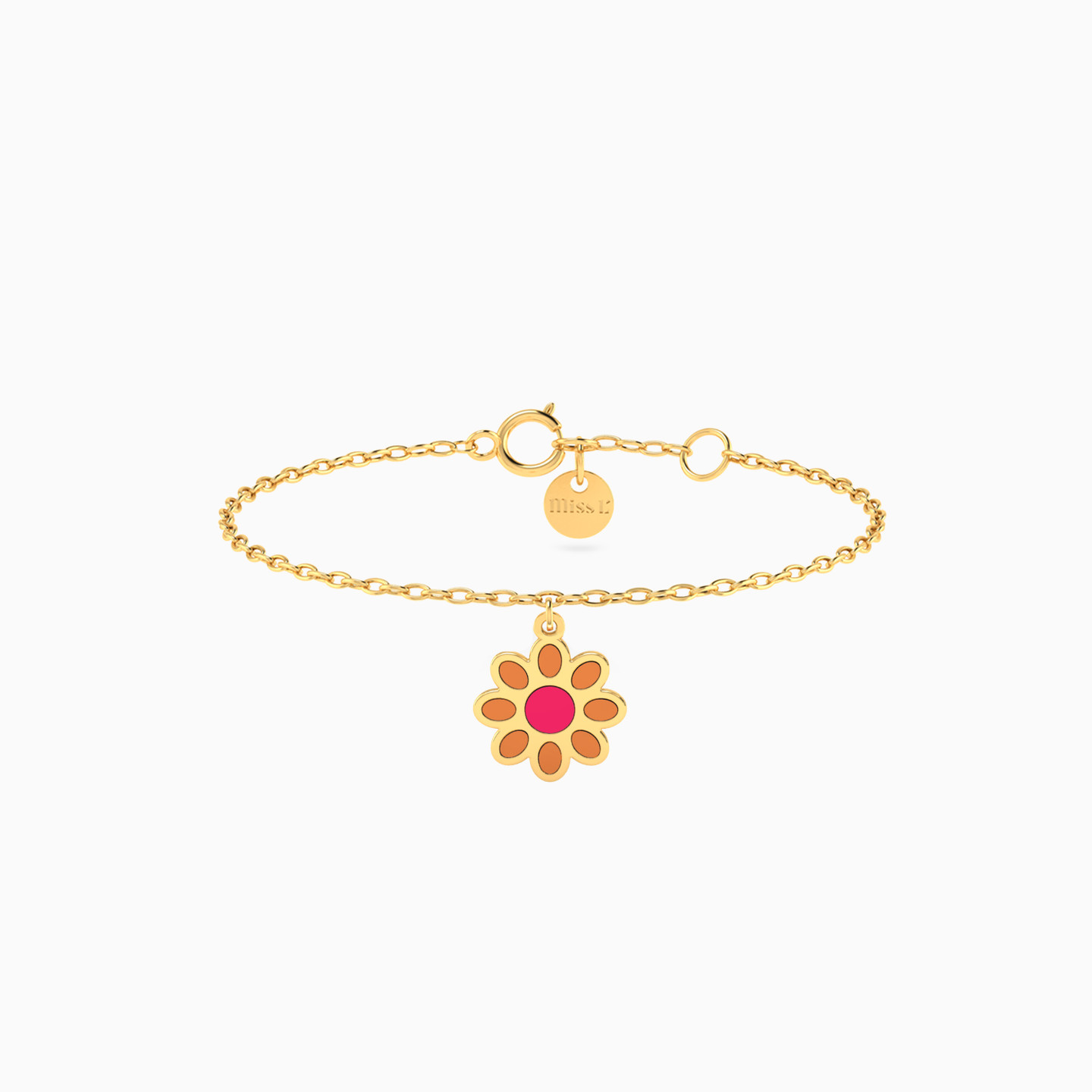 Kids Flower Chain Bracelet in 14K Gold