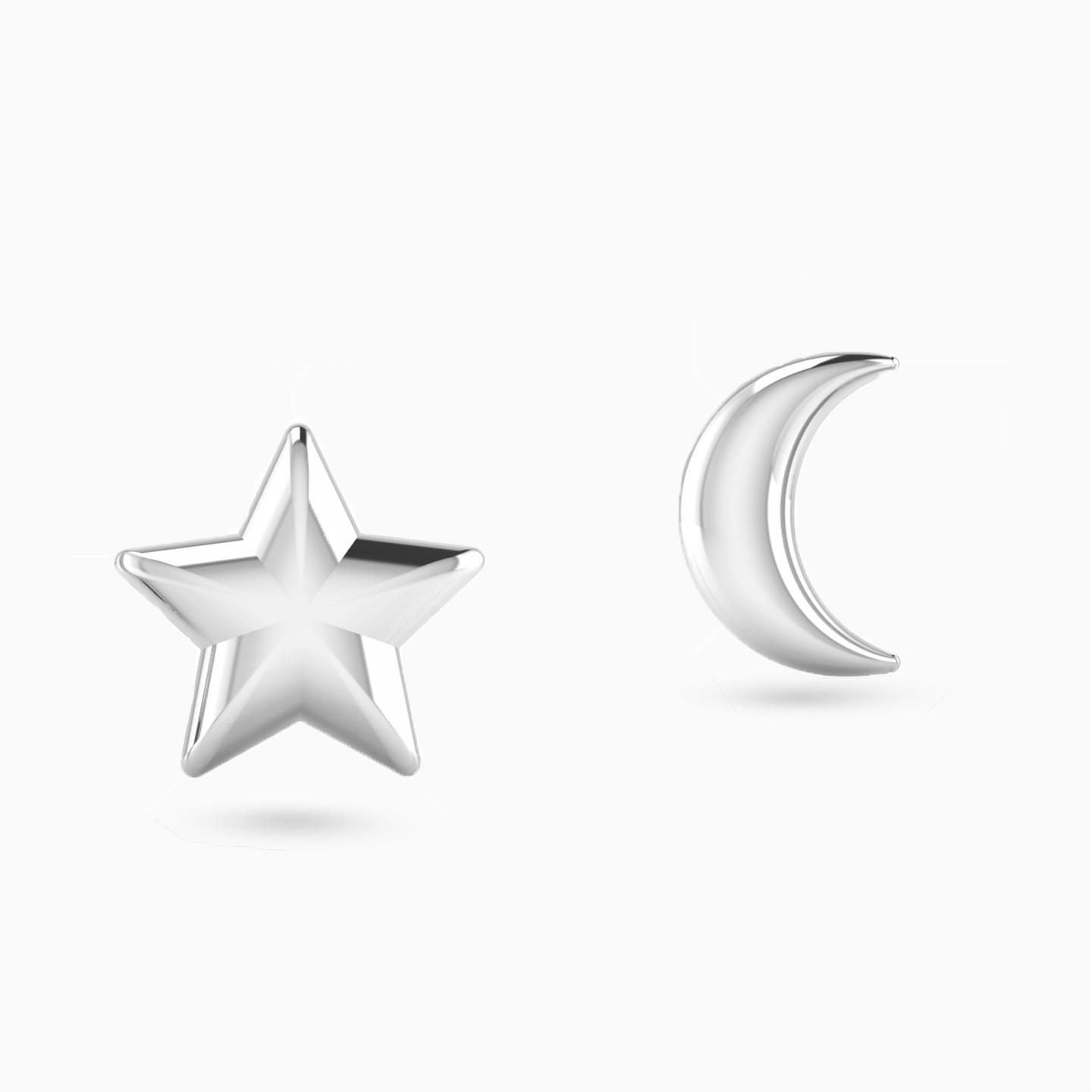 Star & Moon Stud Earrings in 18K Gold Star & Moon Stud Earrings in 18K Gold