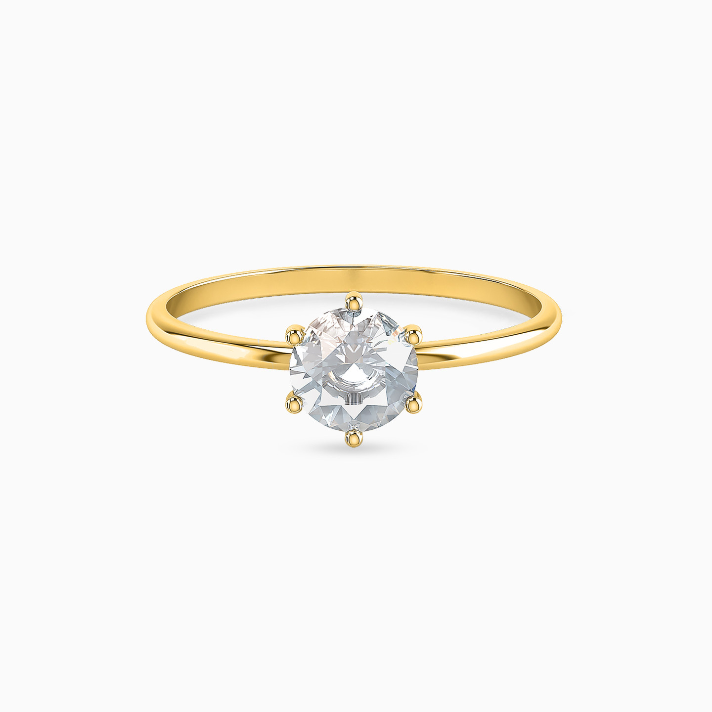 14K Gold Cubic Zirconia Statement Ring